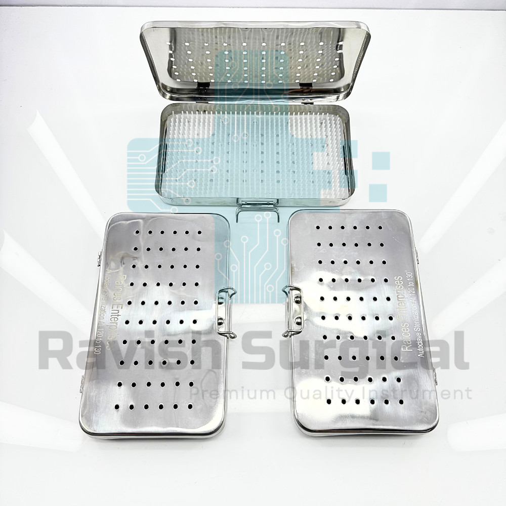 Sterile & Storage Box Set 3 Pcs Stainless Steel Autoclavable 130°C