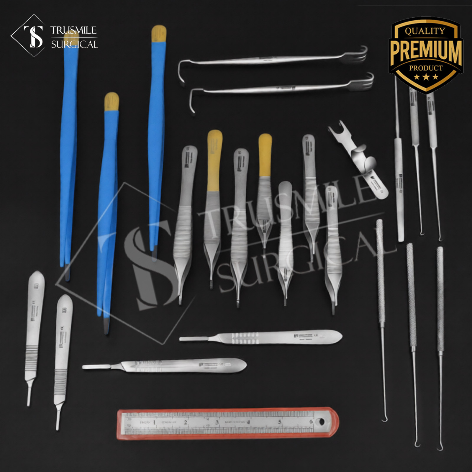 Aston Facelift Surgical Instrument Set, 52 Pcs, with Sterilizing Box