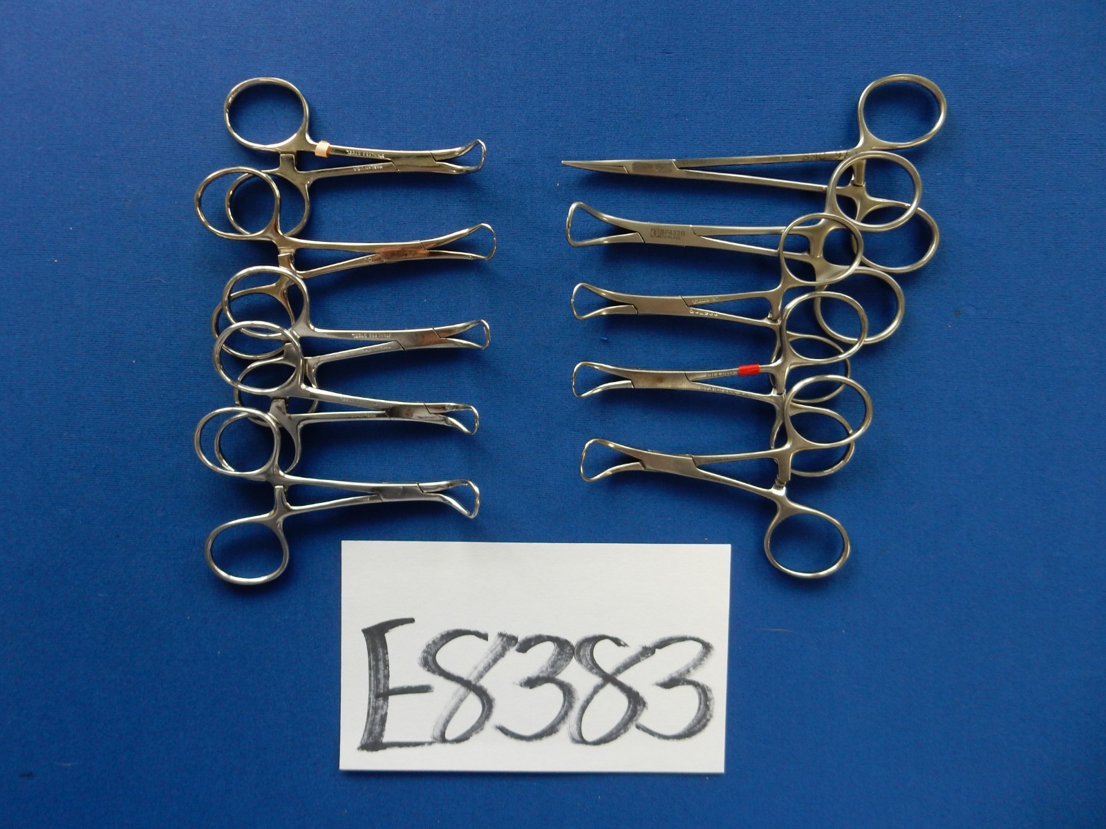 V. Mueller Pilling SSI Lot of 10 Straight & Curved Forceps 13-16cm Length
