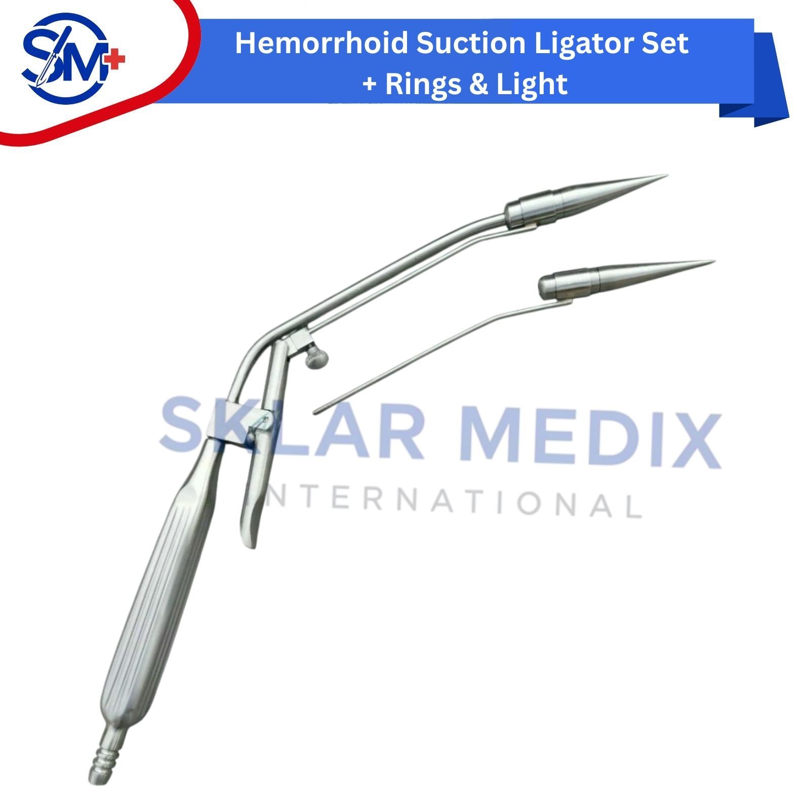 Hemorrhoid Suction Ligator with Proctoscope Anoscope Surgical Instruments German