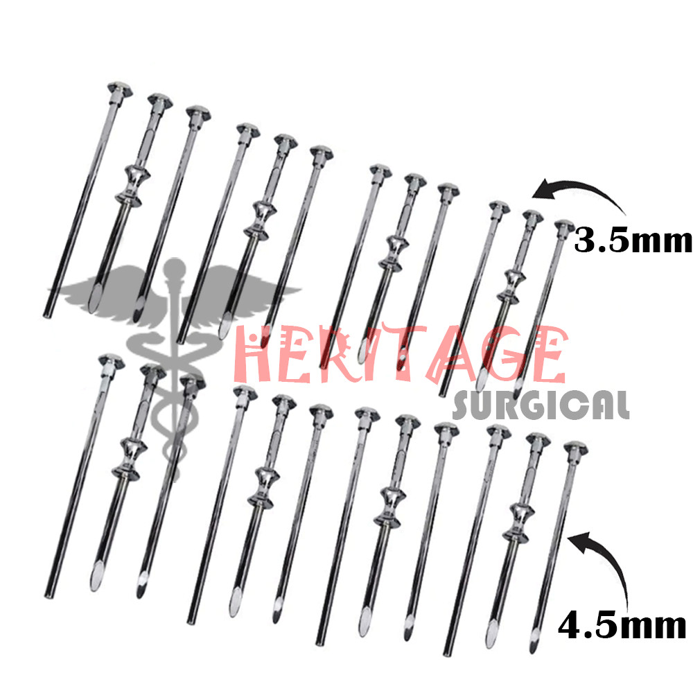 HRT Trocar 3.5,mm and 4.5mm Hormone Replacement Pellet insertion trocars 8 Sets