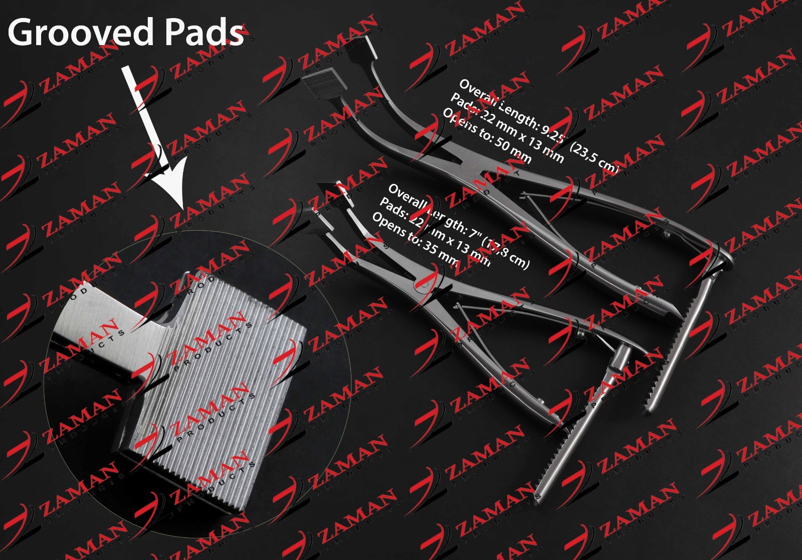 Lombardi Gap Balancing Femoral Tibial Spreader With Grooved Pads 2 PCs Set By ZP