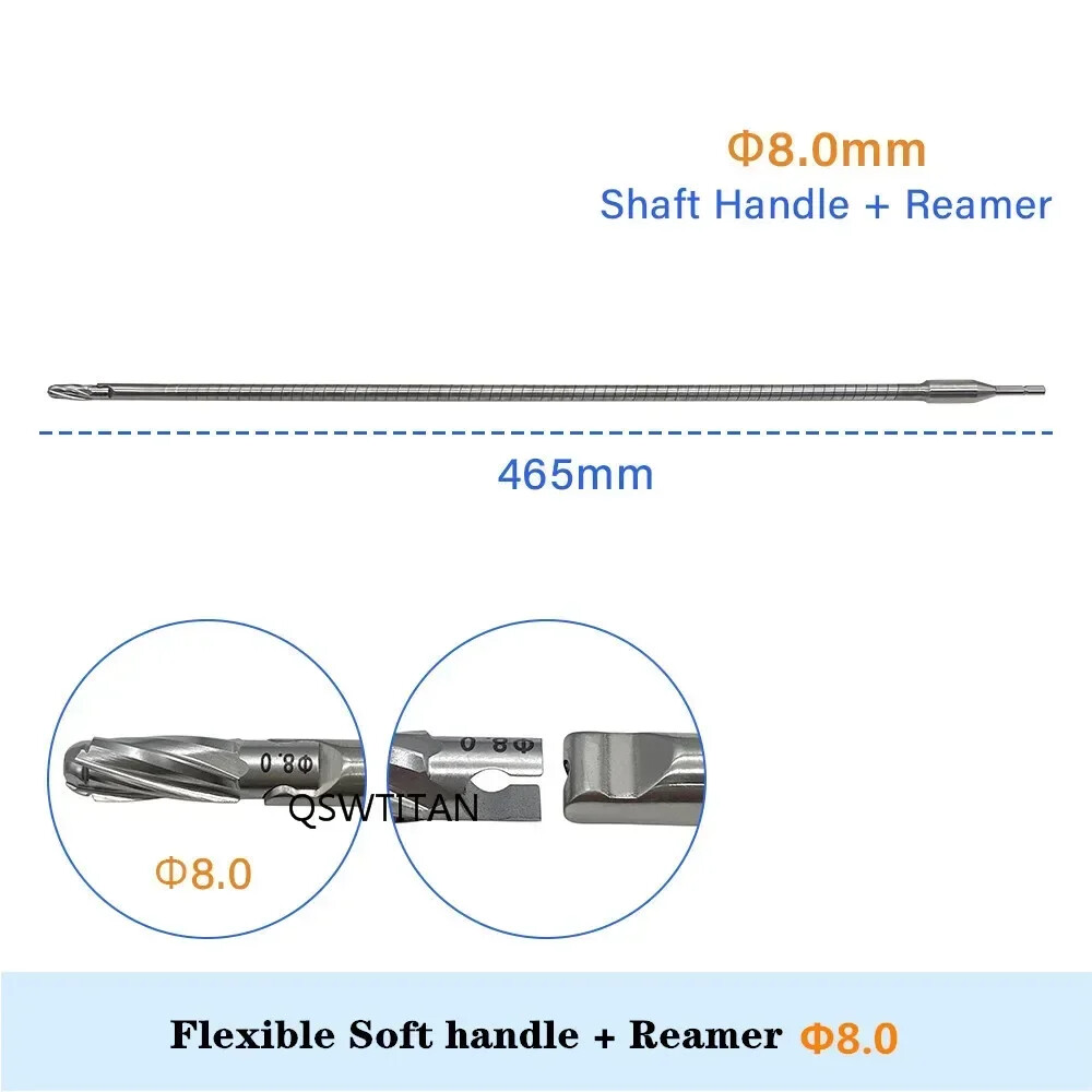 Flexible Reamer and Quick Coupling Flexible Soft handle Orthopedic Instruments