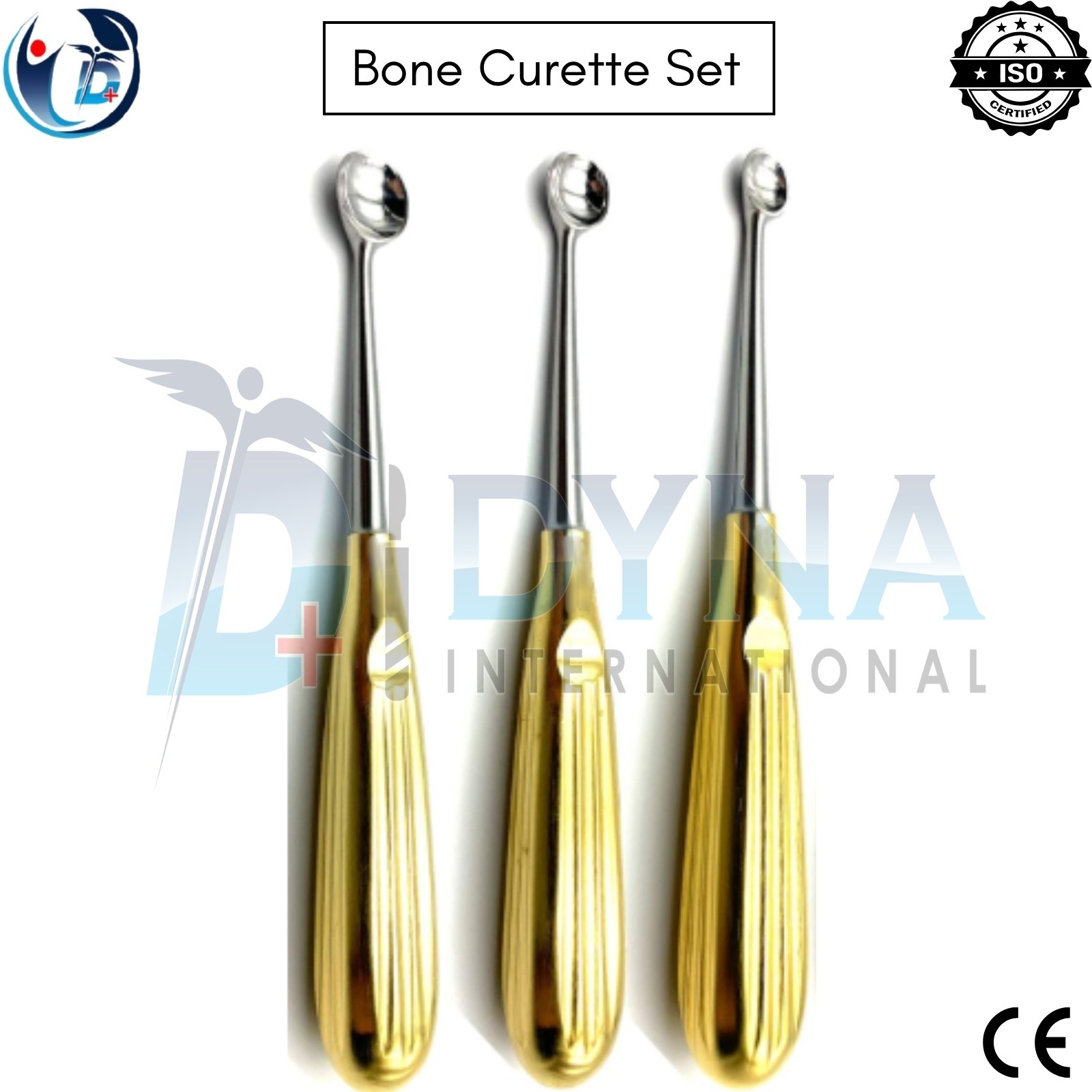 Bruns Bone Curette Bundle Straight 17 cm Fig 1-6 Premium Quality ( Set Of 6 ) DI