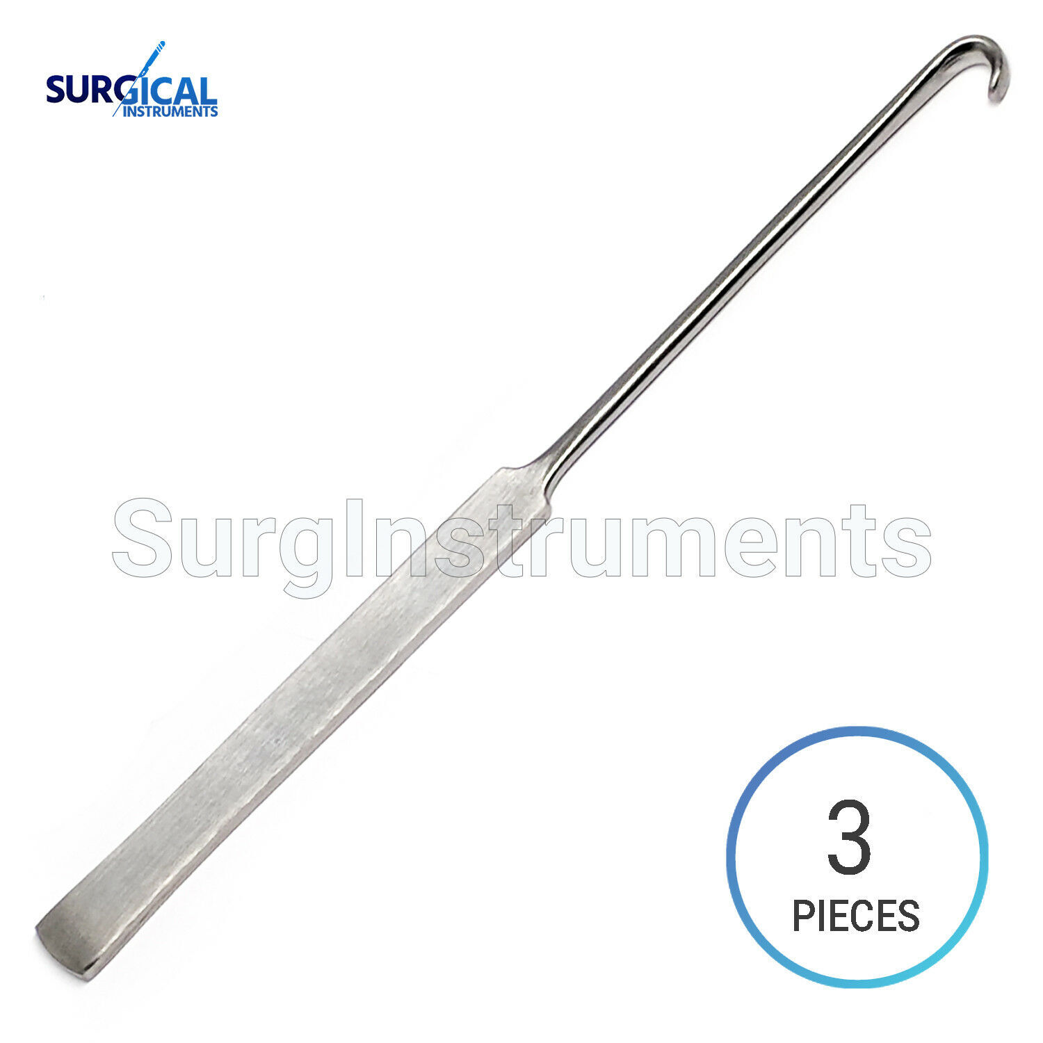 3 Spay Snook Hook Veterinary Surgical Instruments