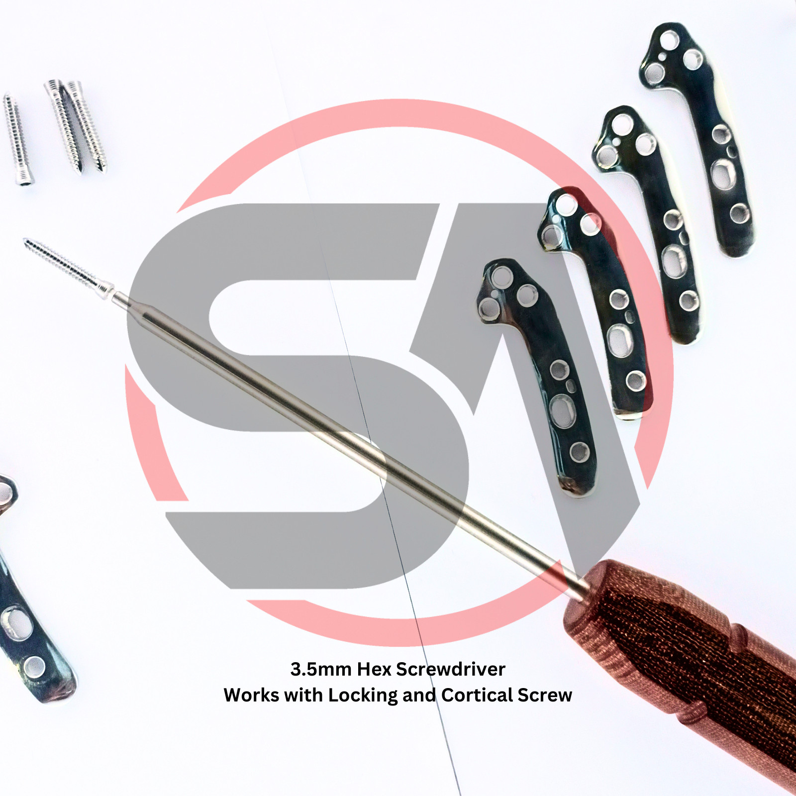 Veterinary TPLO Plates 3.5mm L/R Locking With Screws 71 Pcs Set SS