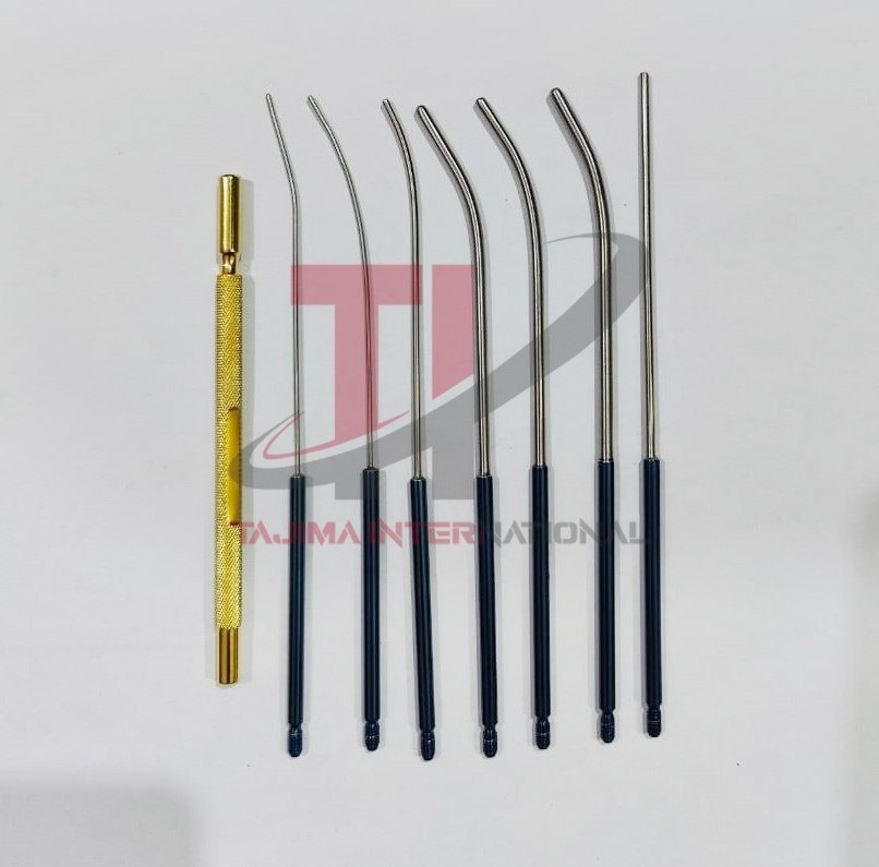 Mini Cervical Dilator Set (Set of 5 Pieces with Gold Handle) with Case