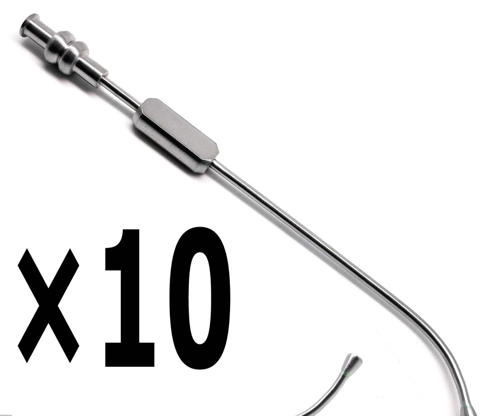 10 Pcs Sinus Cannula Suction Tube 3mm Dental Surgical 6″ Implant New Instruments
