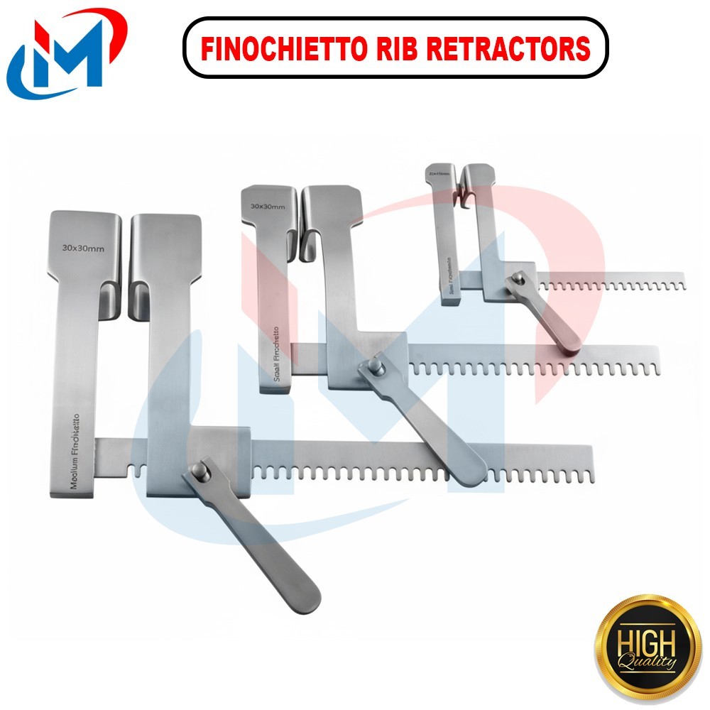 Baby + Small + Medium 3 PCs Set Finochietto Rib Spreader Retractors