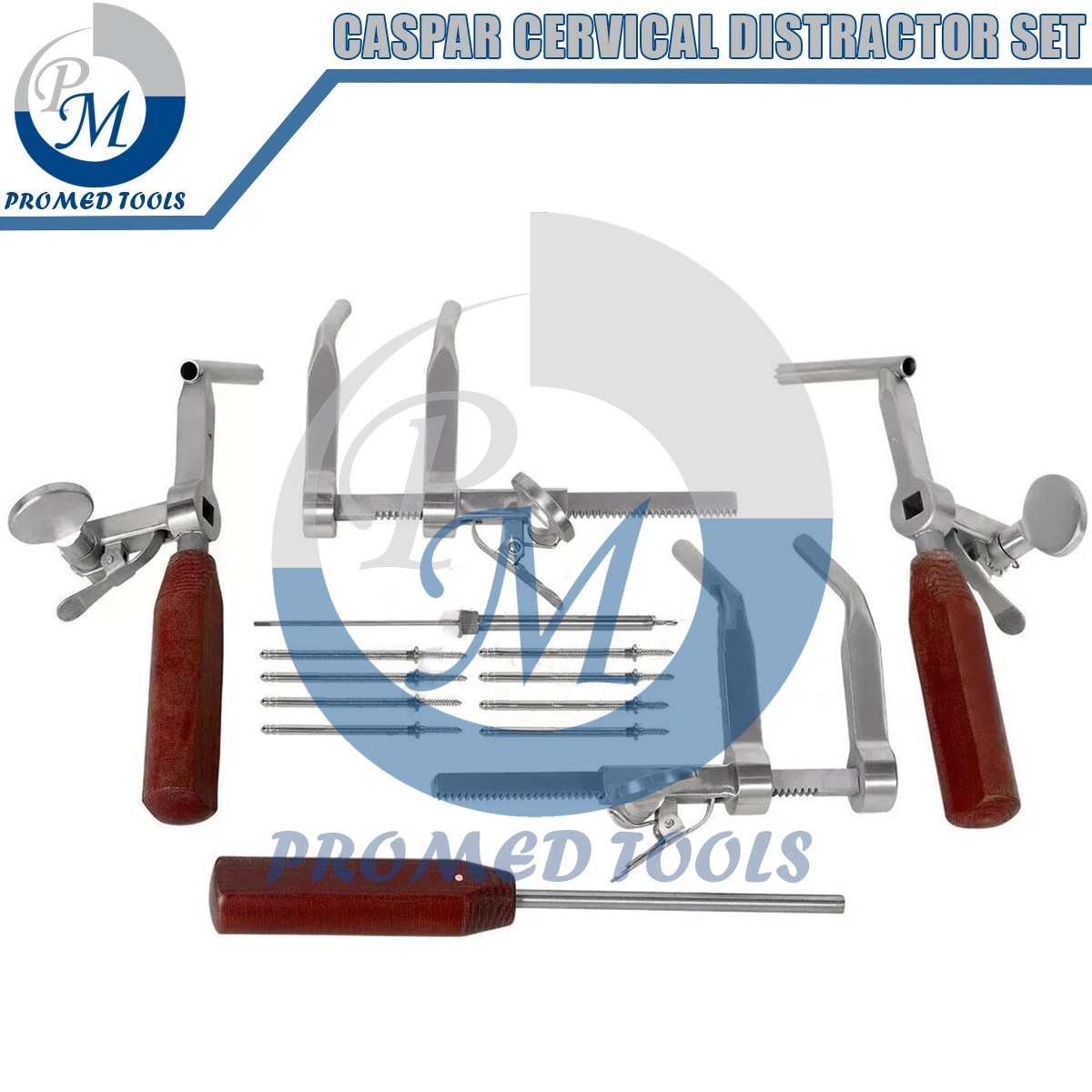 Caspar Cervical Distractor Set Right & Left With Screw Driver Spine Instrument