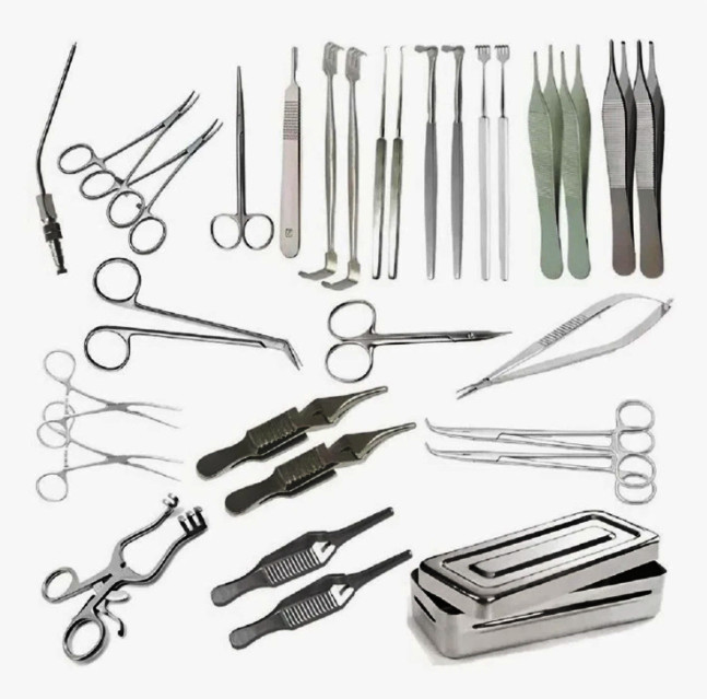 AV Fistula Surgery Set 30pcs Stainless Steel Vascular Surgical Instruments Kit