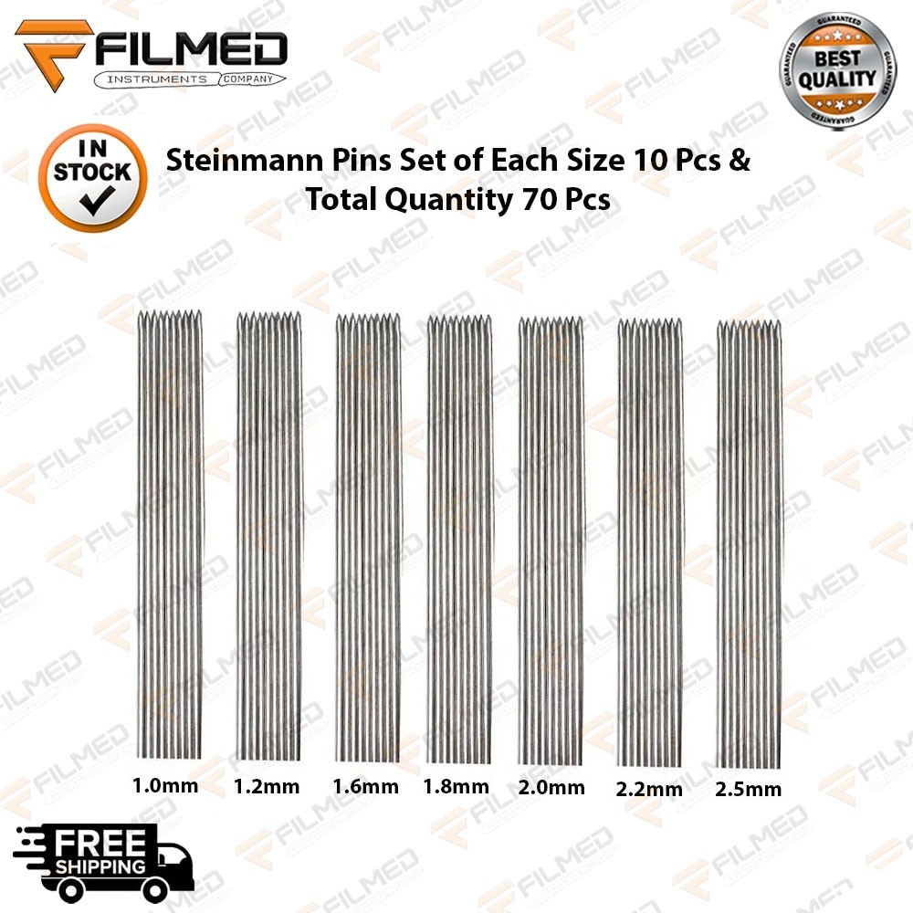 Steinmann Pins 19cm Orthopedic Surgical Veterinary Instruments Set