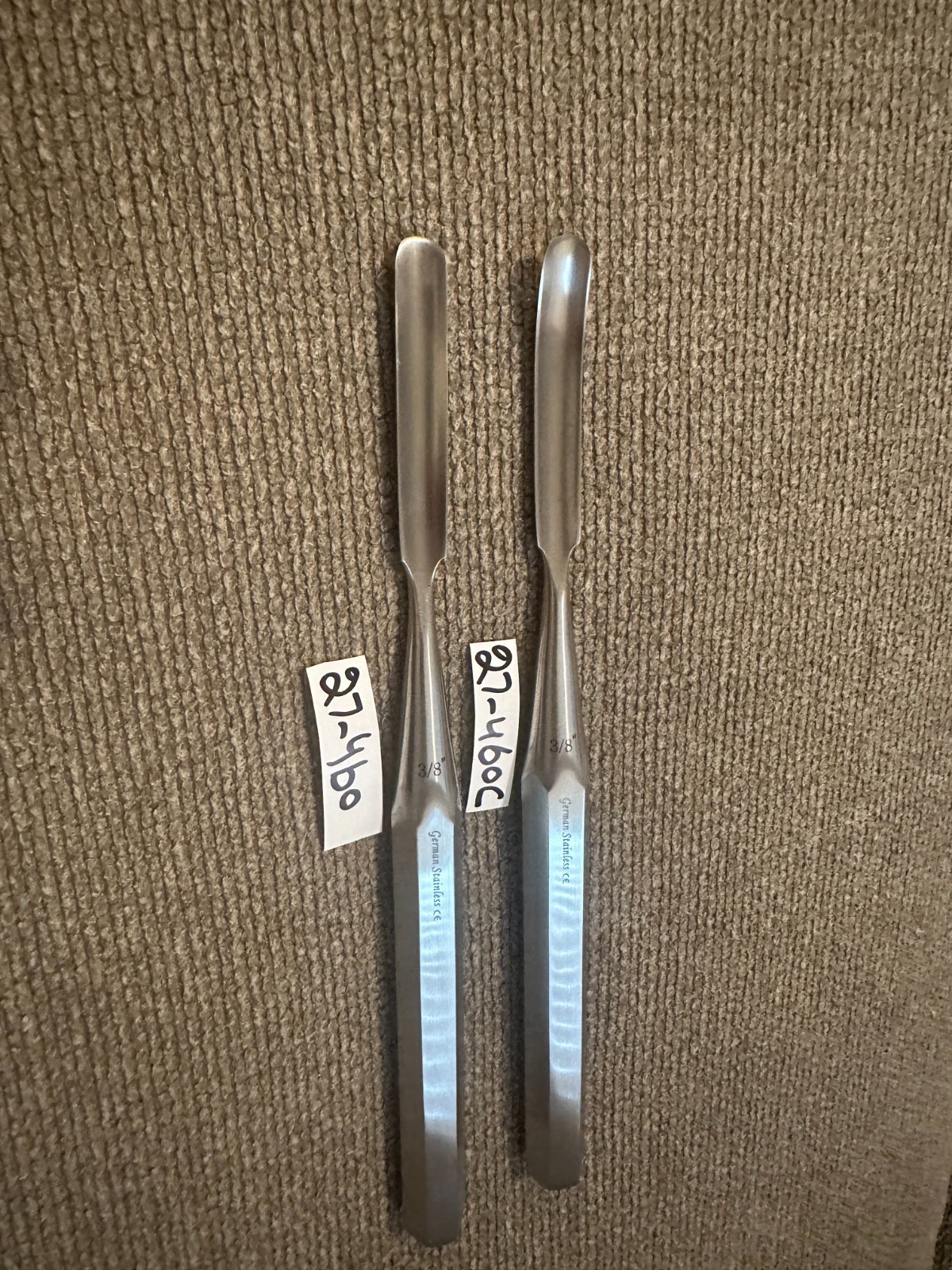 ORTHOPEDIC HIBBS GOUGES 9″ STRAIGHT & CURVED 3/8″ WIDE