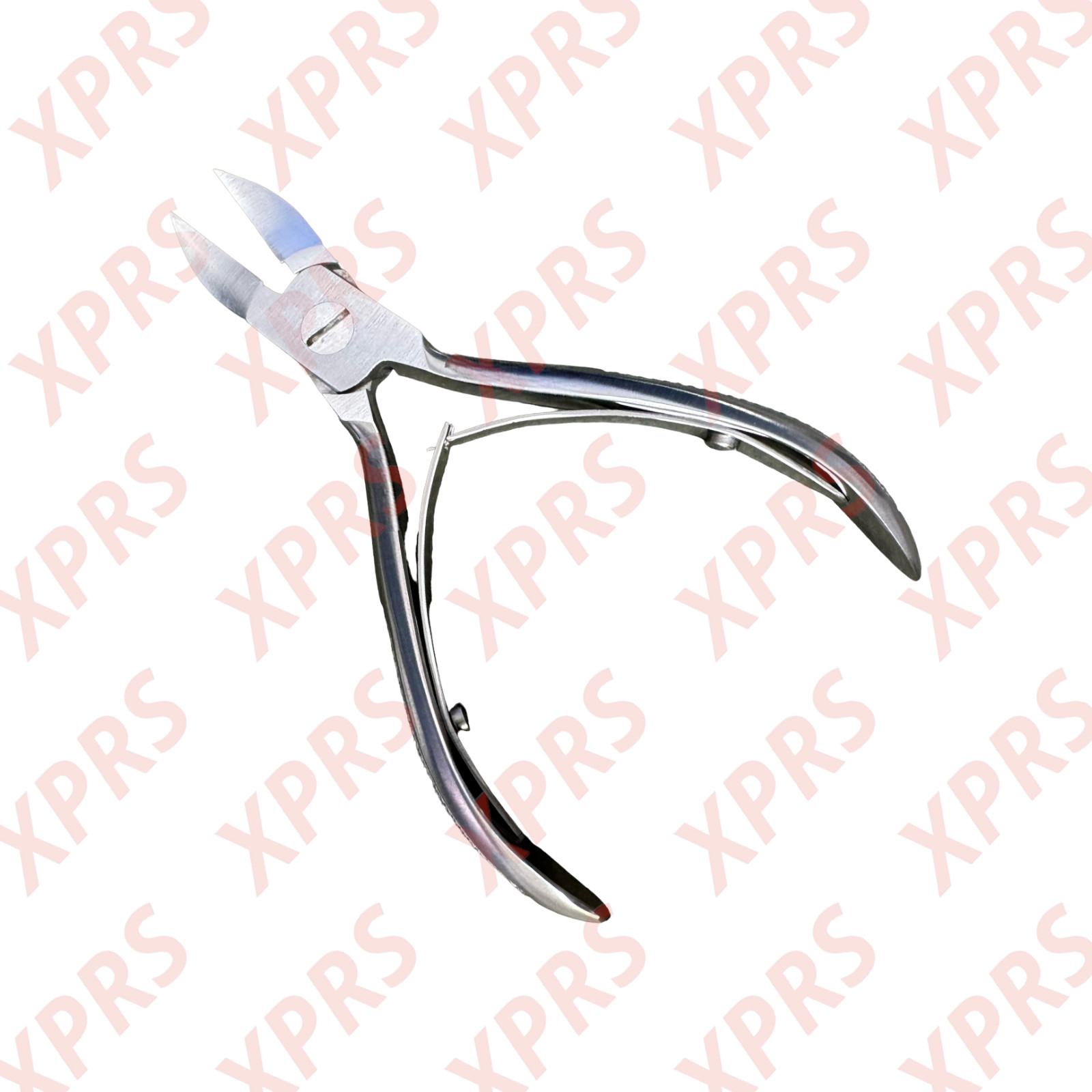 Set of 2 Nail Nipper, 4″, Curved Jaws, Double Spring Textured Jaws