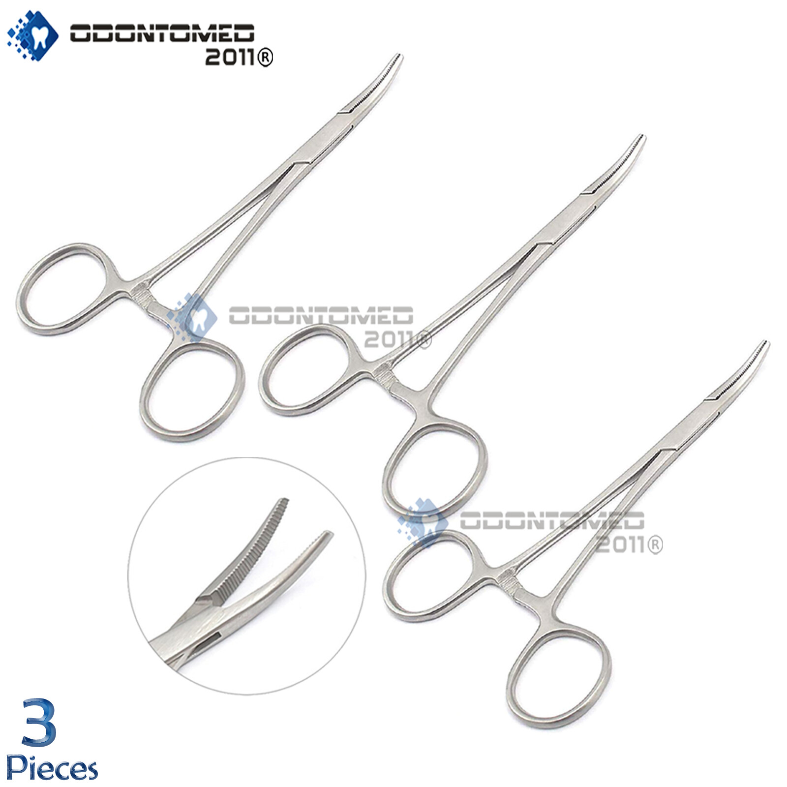 ODM 3 Halsted Mosquito Forceps 3.5″ Curved Dental Veterinary Instrument
