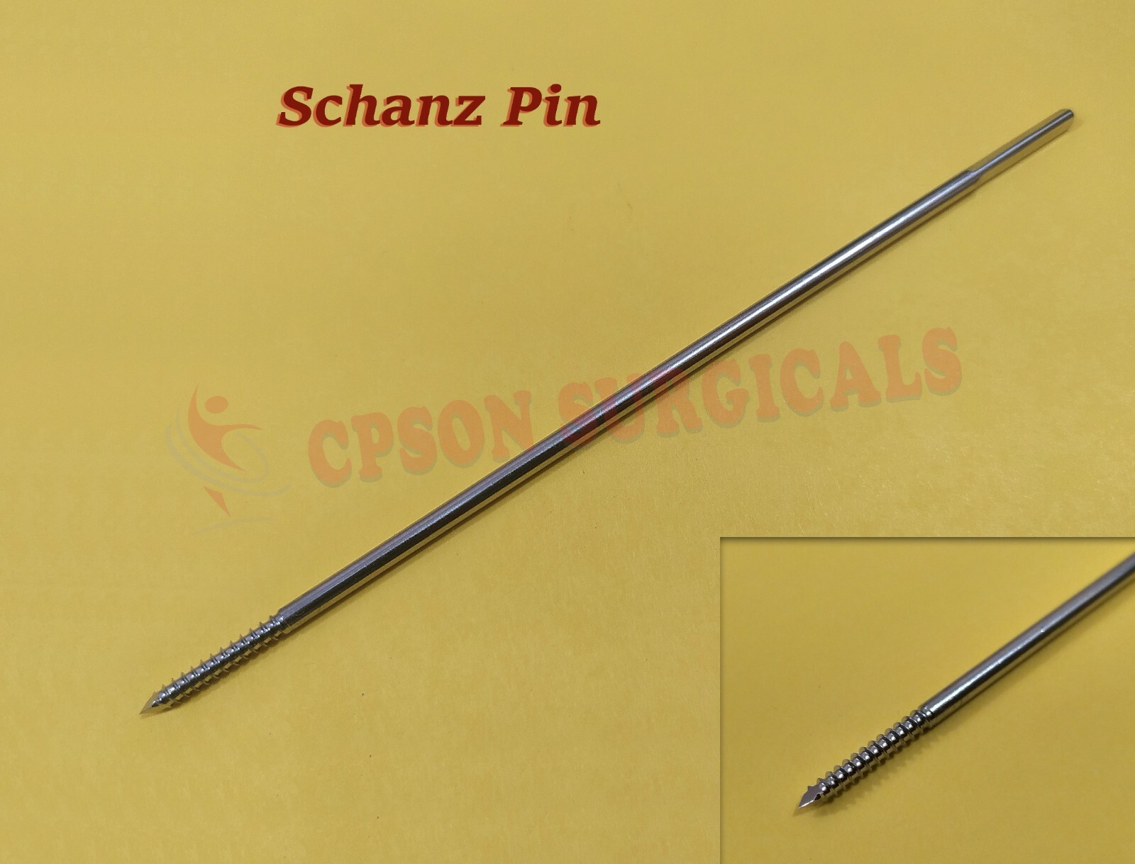 Schanz Pin 3.5mm x 230mm Set of 50pcs Veterinary Instruments Stainless Steel