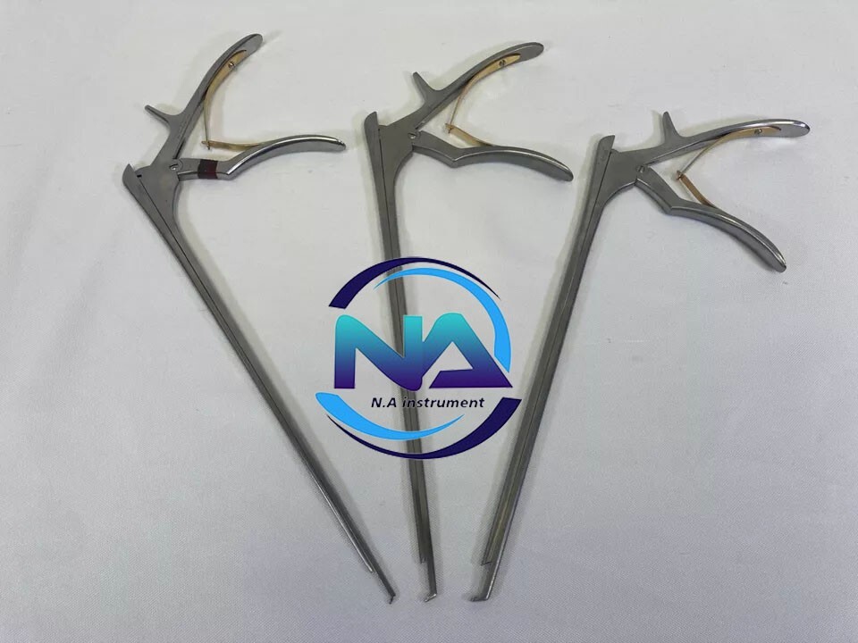 Set of 3V. Mueller NL4071-112 113 114 40° Cervical Kerrison Rodent 2-4mm 11.5″