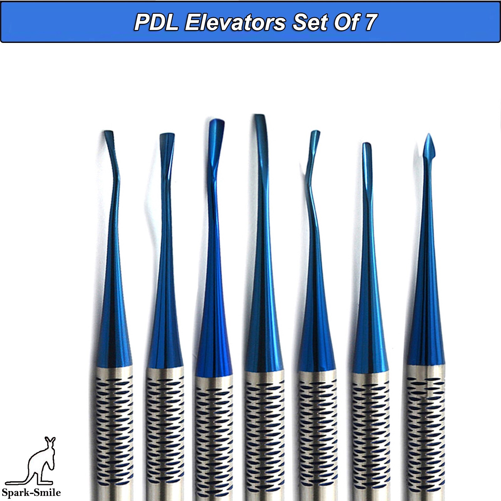 PDL Luxating Root Elevators Set Of 7 Periotomes Dental Instruments CE