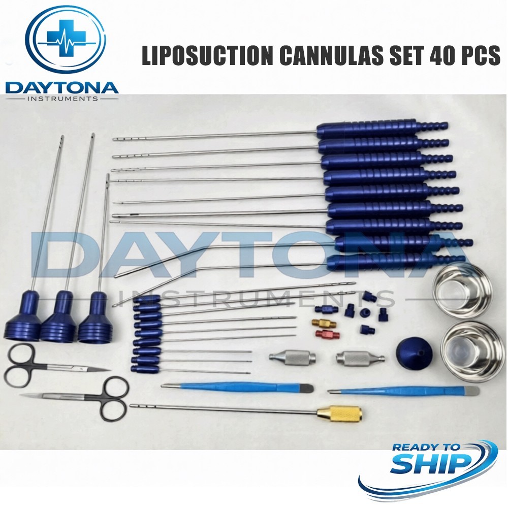 Liposuction Cannulas Set 40 Pcs | Surgical Instruments Kit A+ Stainless Steel