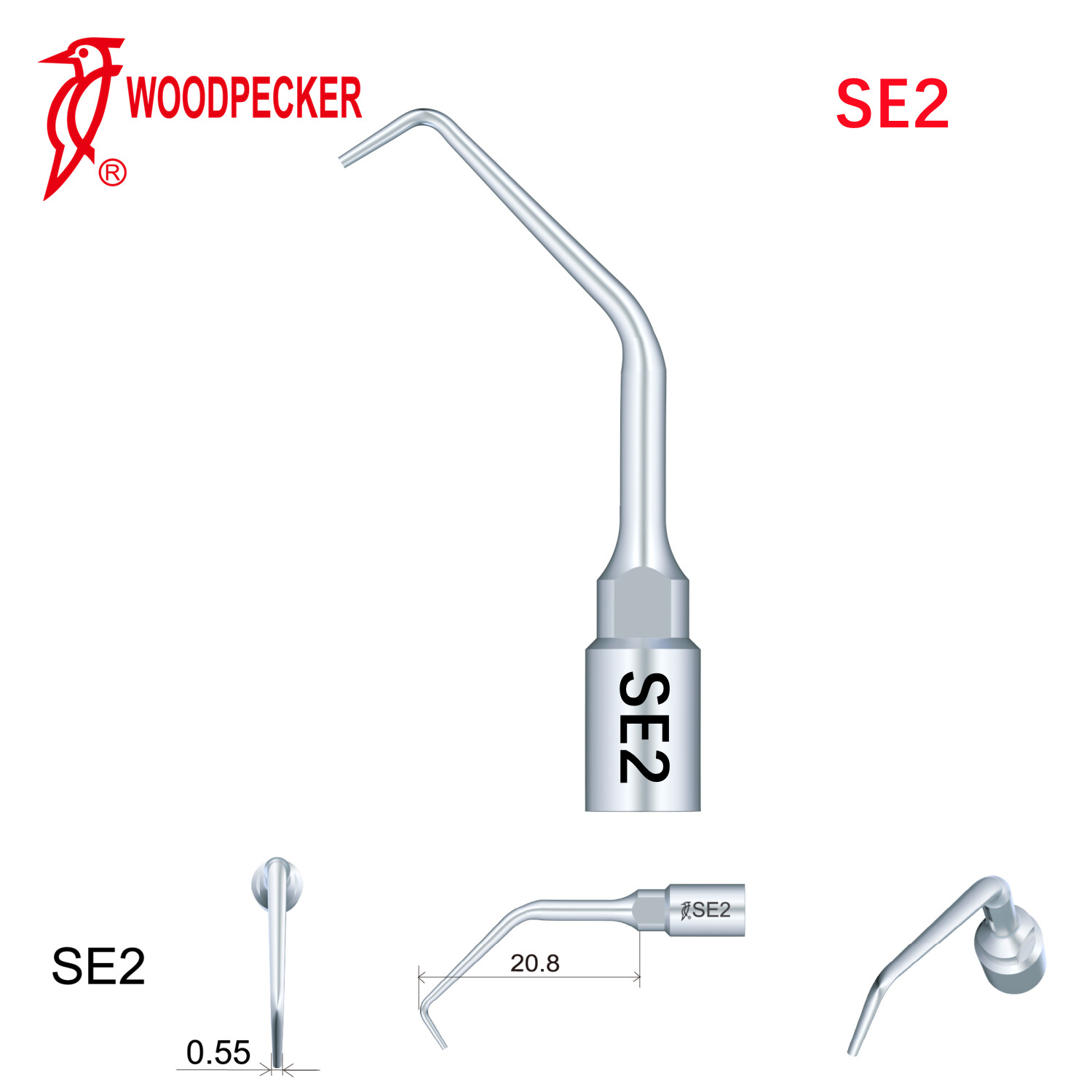 Woodpecker Piezo Endodontics Surgery Tips SE2 for Surgic Smart & AI Surgery