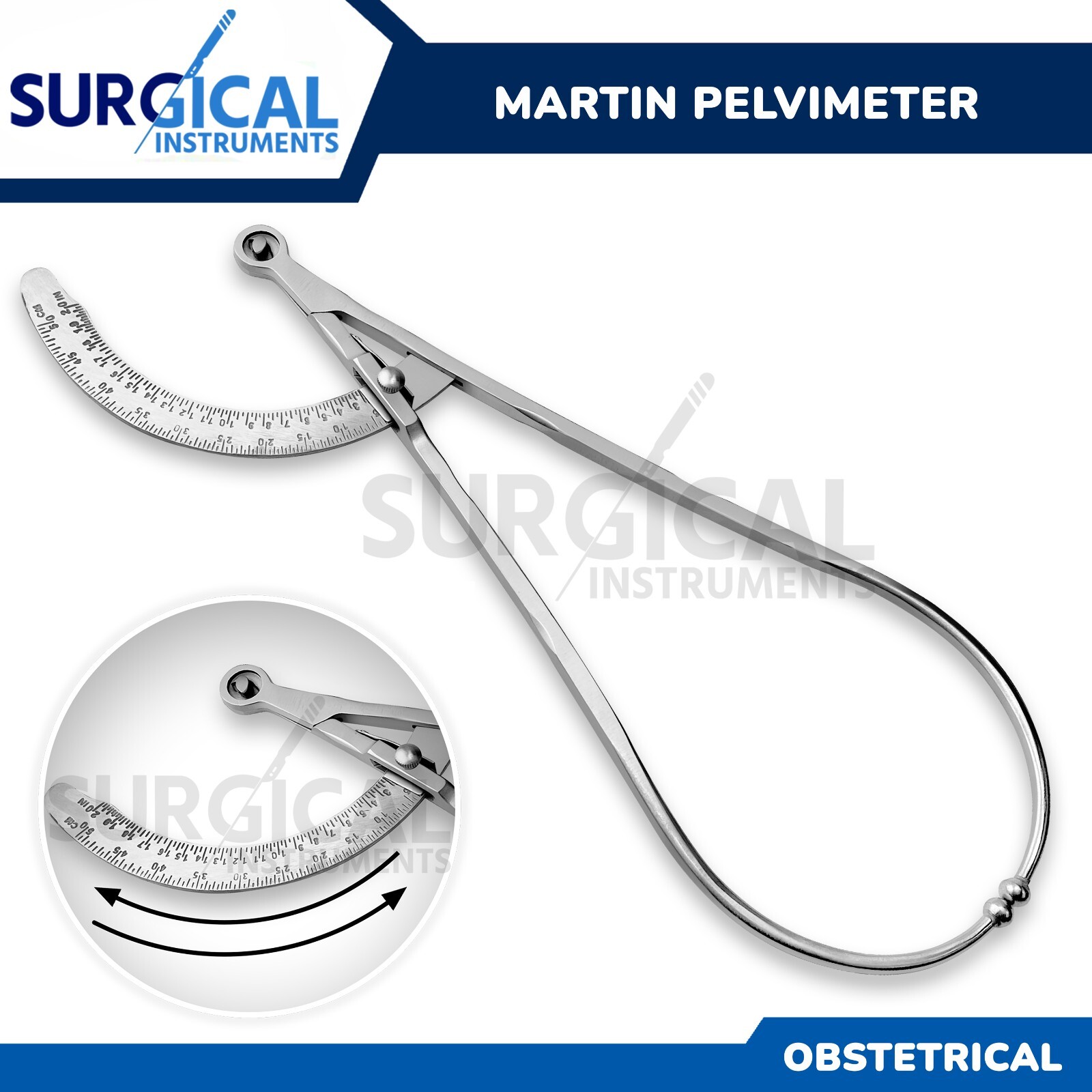 Martin Pelvimeter Surgical Obstetrical Instruments Stainless German Grade