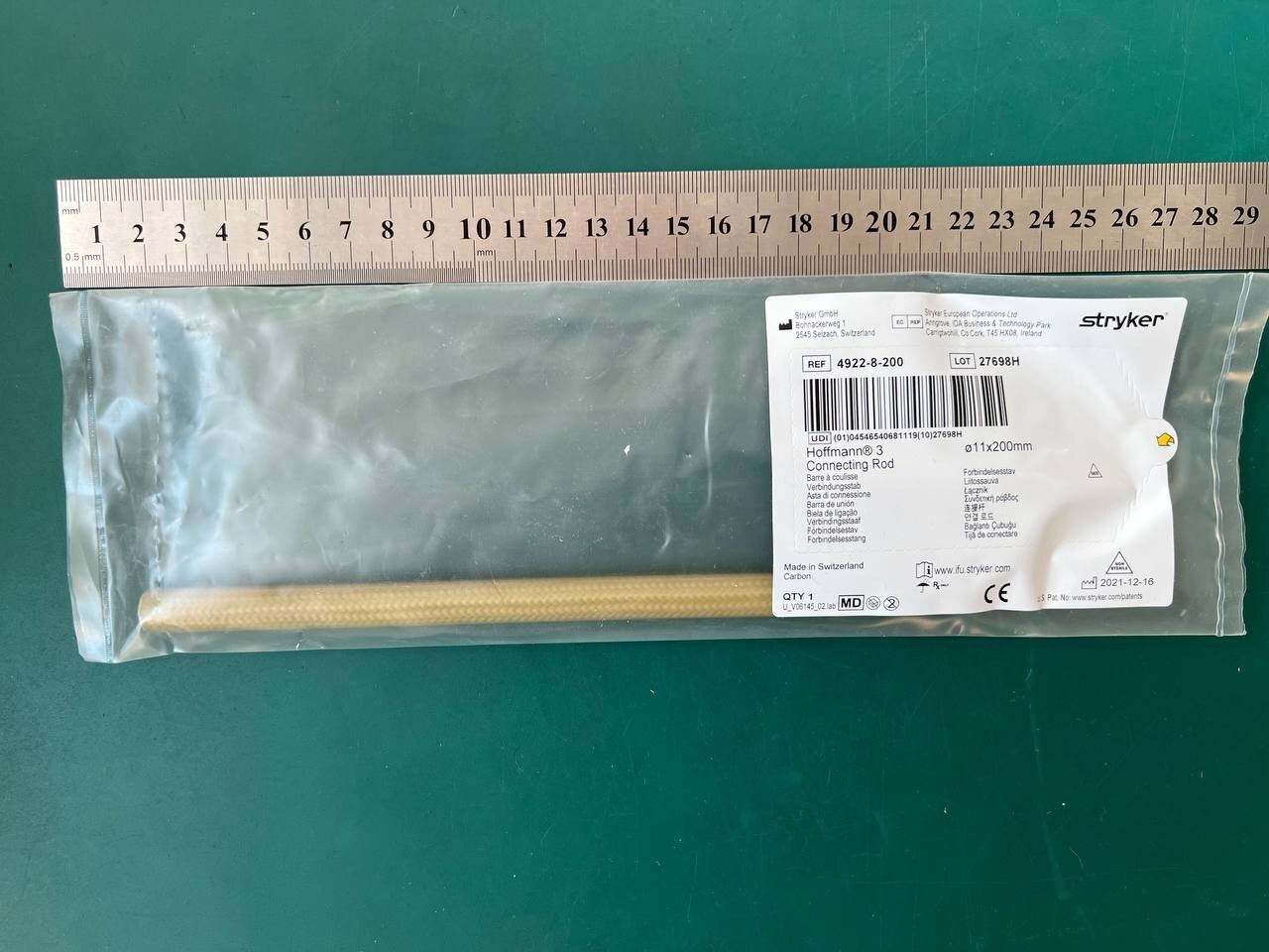 Stryker 4922-8-200 Hoffmann 3 External Fixation Connecting Rod 11 mm 200 mm