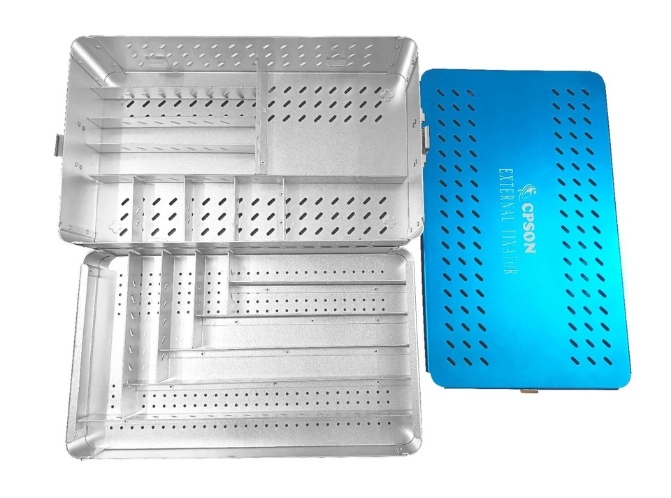 Aluminum Empty Case Box for External Fixator Surgical Tools for Veterinary Use
