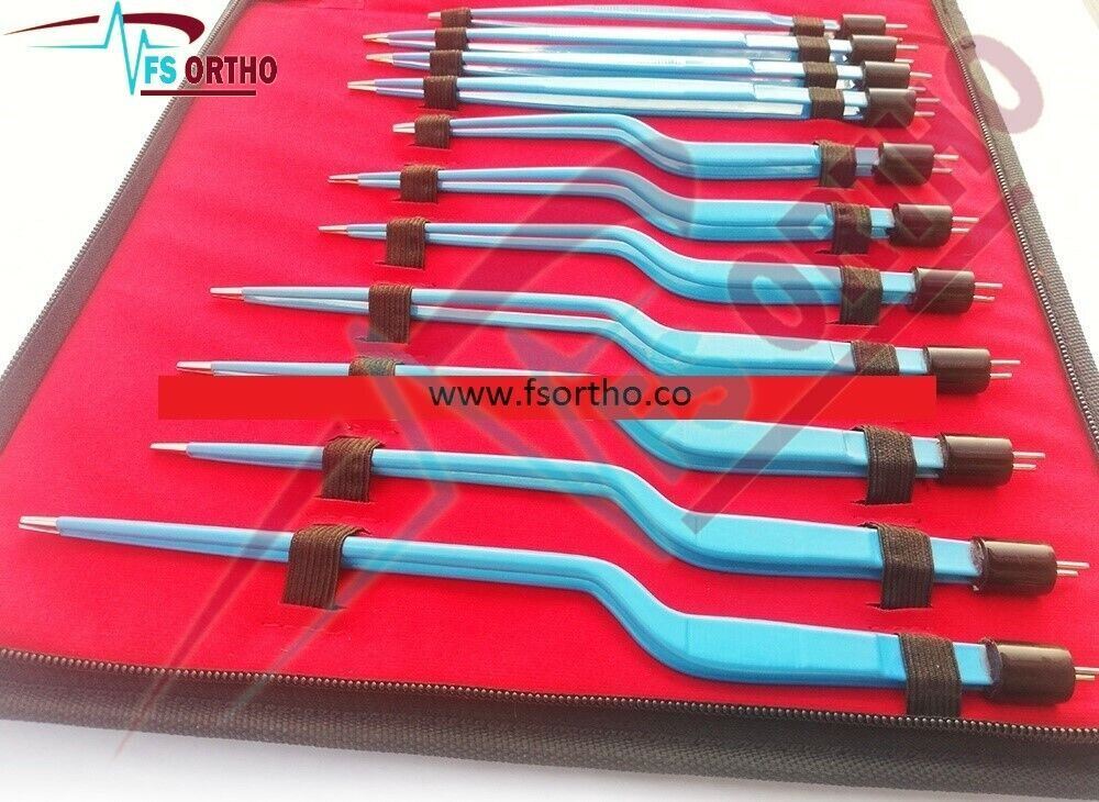 Electrosurgical High Class 2 Pin US Type Bipolar Bayonet Forceps Set of 20 pcs