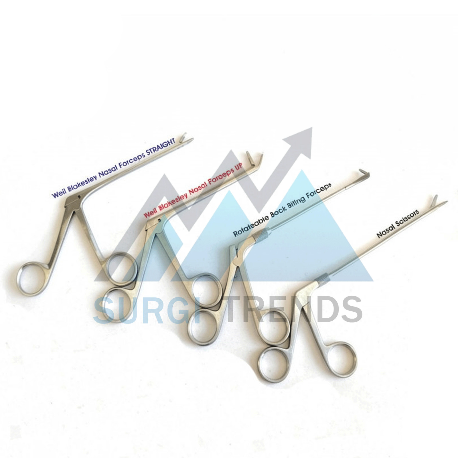 Fess Instruments 4 PCs Set Endoscopic Sinus Surgery ENT Instruments