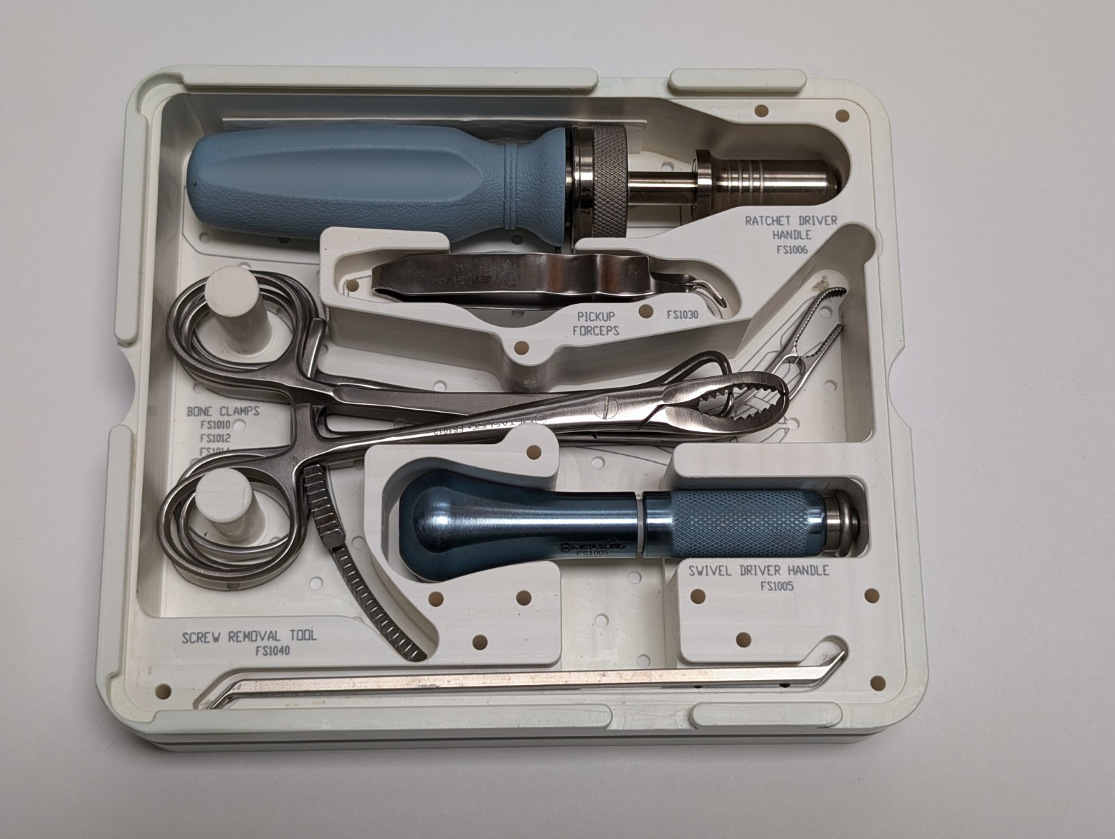 METASURG TT-1000 Ti6 Titanium Fixation System Base Instrument Set (USED).