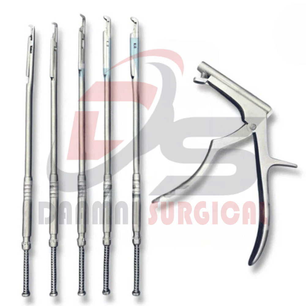 Interlaminar Kerrison Rotating Rongeur Set Spine Surgery Orthopedic Instruments