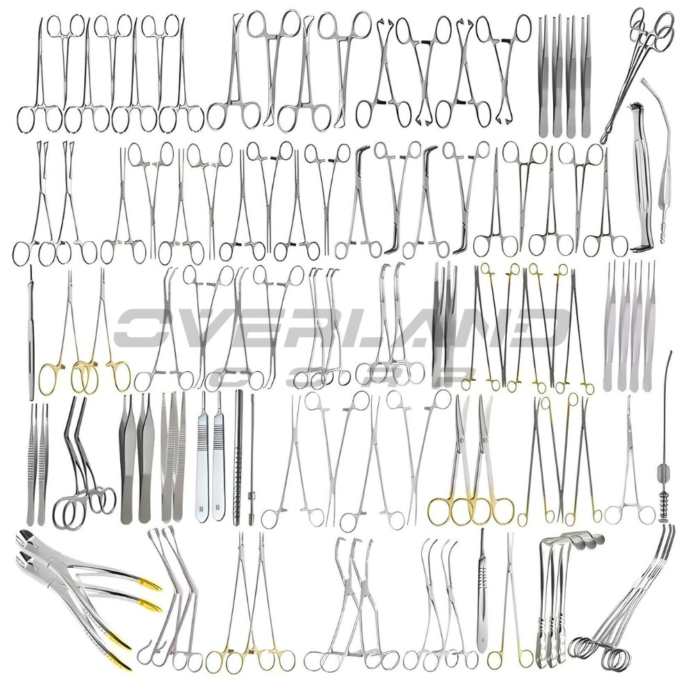 Major Cardiovascular Thoractomy Vascular 106 pcs Set Open Heart Instruments