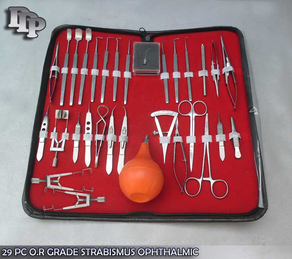 29 PC O.R GRADE STRABISMUS OPHTHALMIC EYE MICRO SURGERY SURGICAL INSTRUMENTS