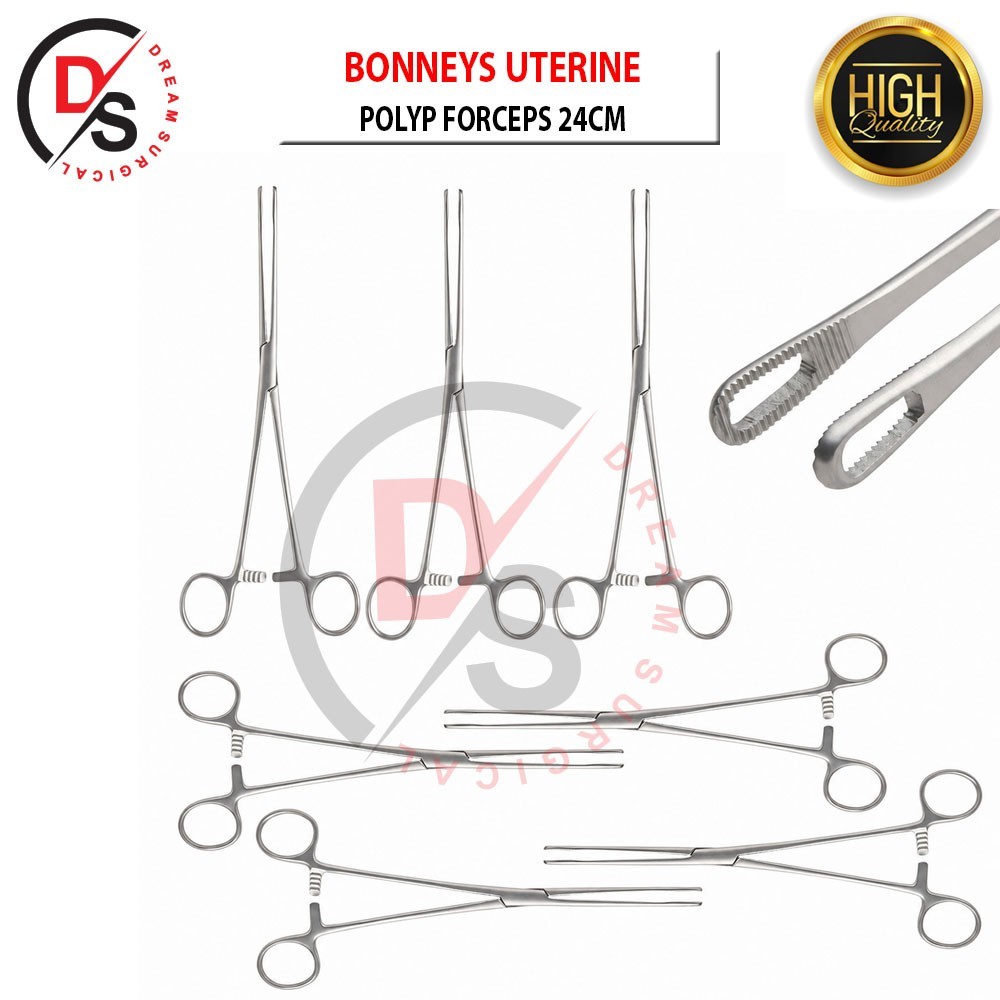 Bonneys Uterine Polyp Forceps 24 cm Gynecology Surgical Instrument Stainless