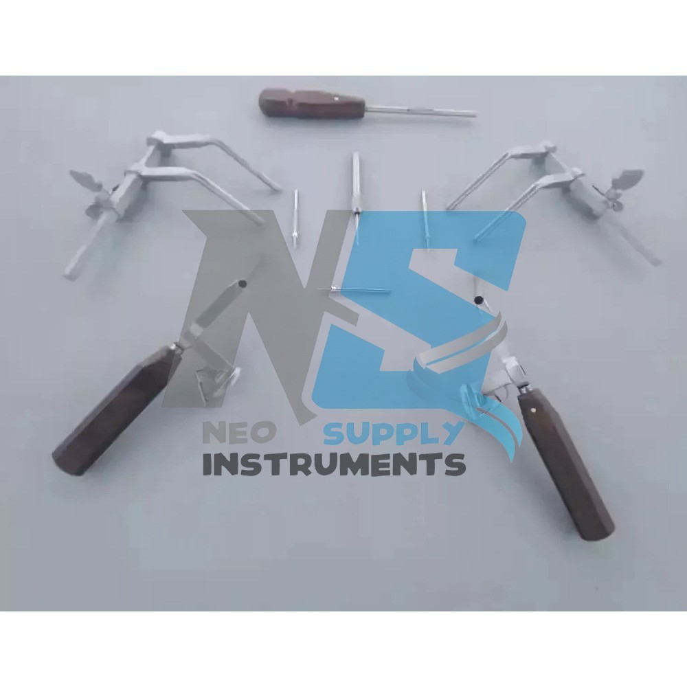 Caspar Cervical Distractor Set Right & Left With Screw Driver Spine Instrument