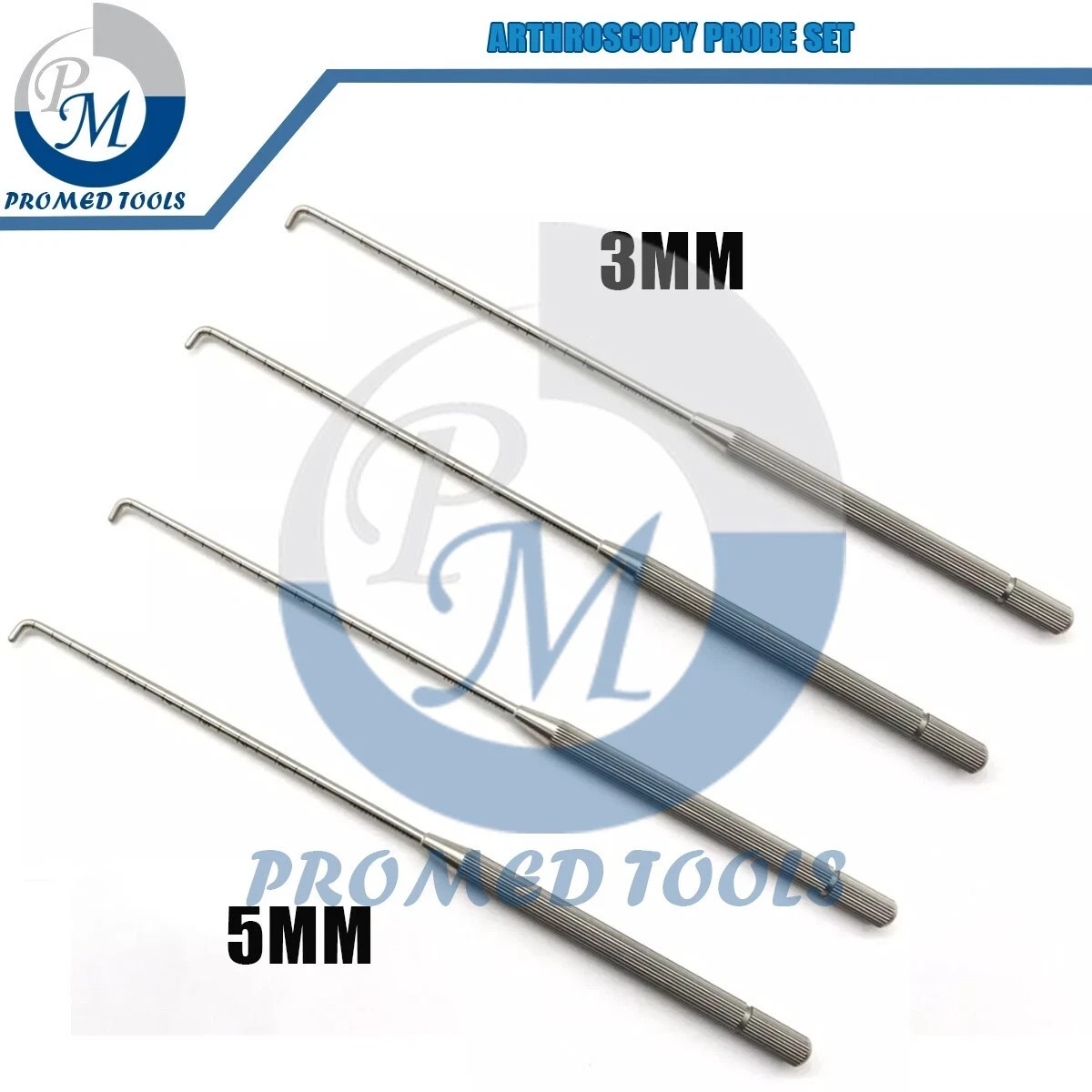 Arthroscopy Probe 3mm & 5mm New Arthroscopic instruments 4 pcs Set
