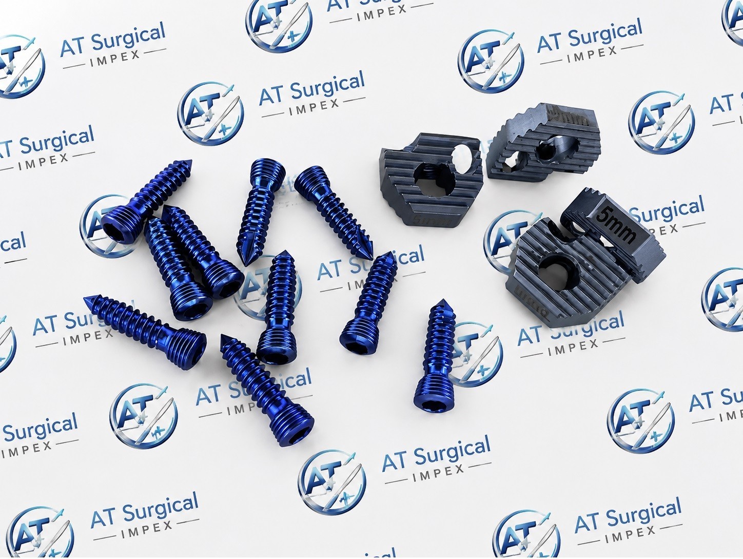 Cervical Cage Fusion Spine Titanium 5mm Interbody Implant Set 13 PCS Titanium