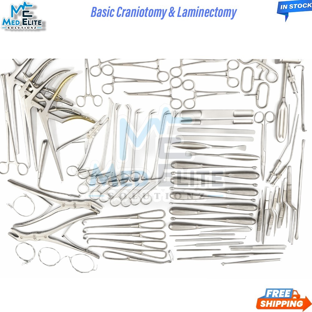 Basic Craniotomy & Laminectomy Surgical Orthopedic Spinal Instruments 78 pcs set