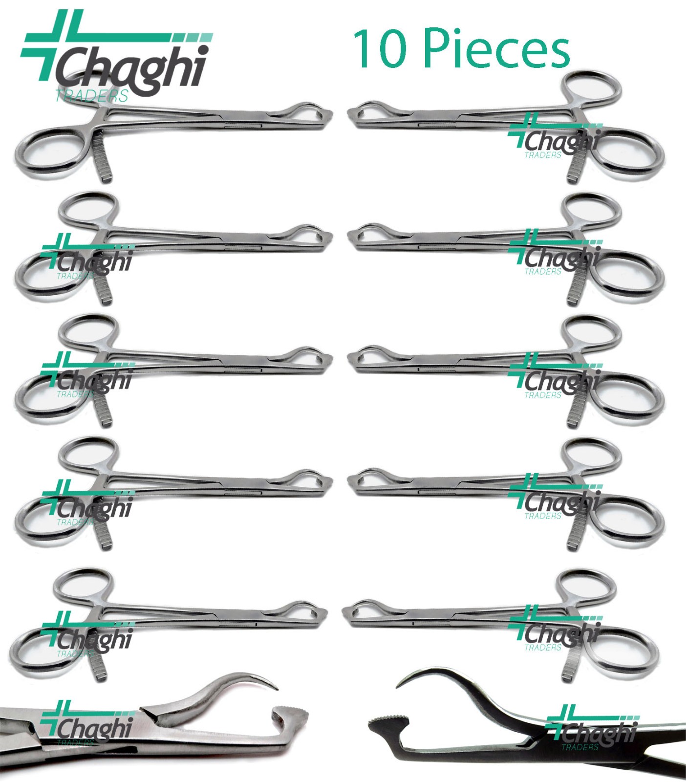 Surgical Plate Holding Forceps 5.5″ 10 PCs Set Orthopedic Premium Instruments CT