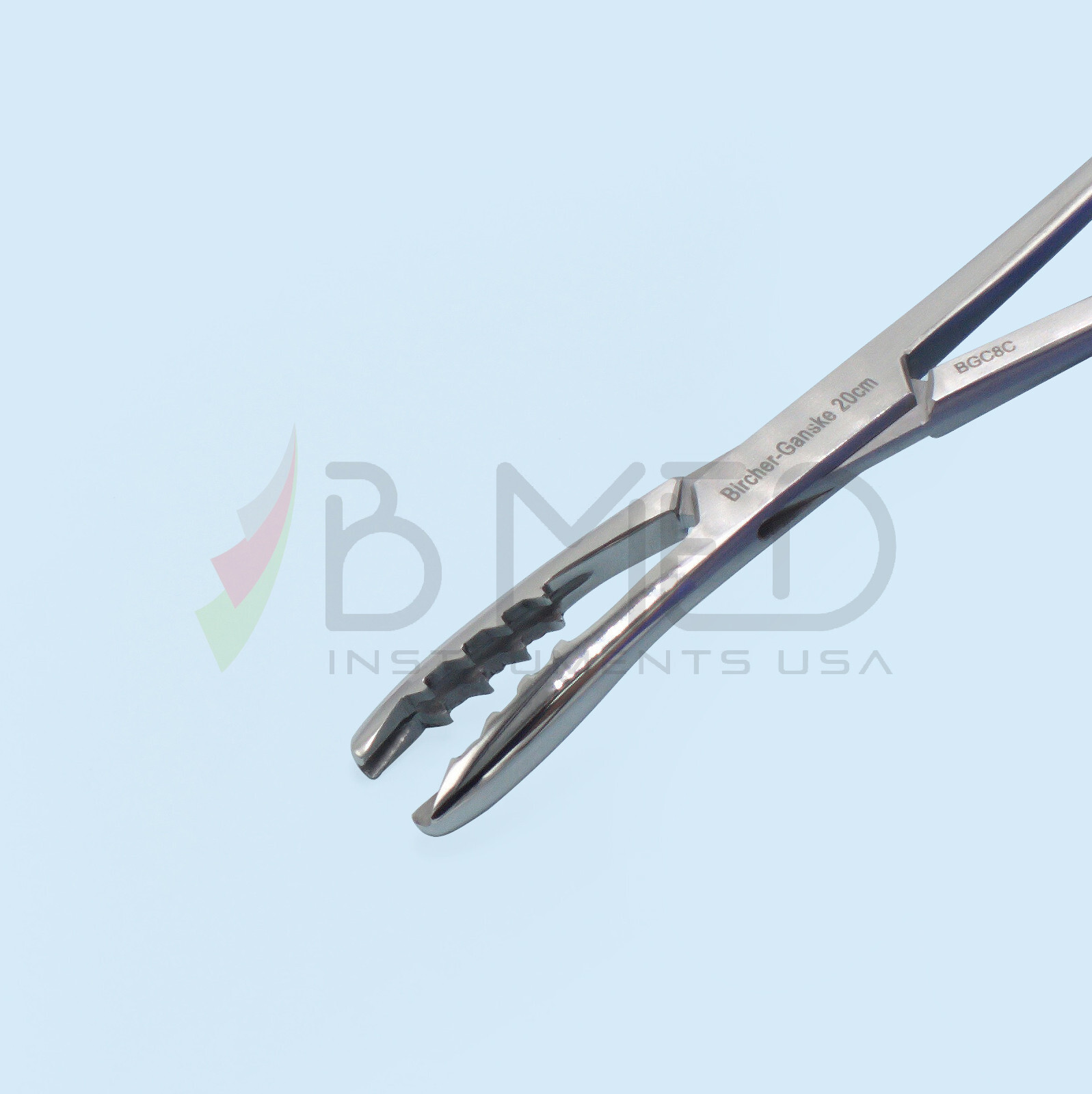 OR Grade Bircher-Ganske Cartilage Seizing Forceps Curved 8″ Orthopedic