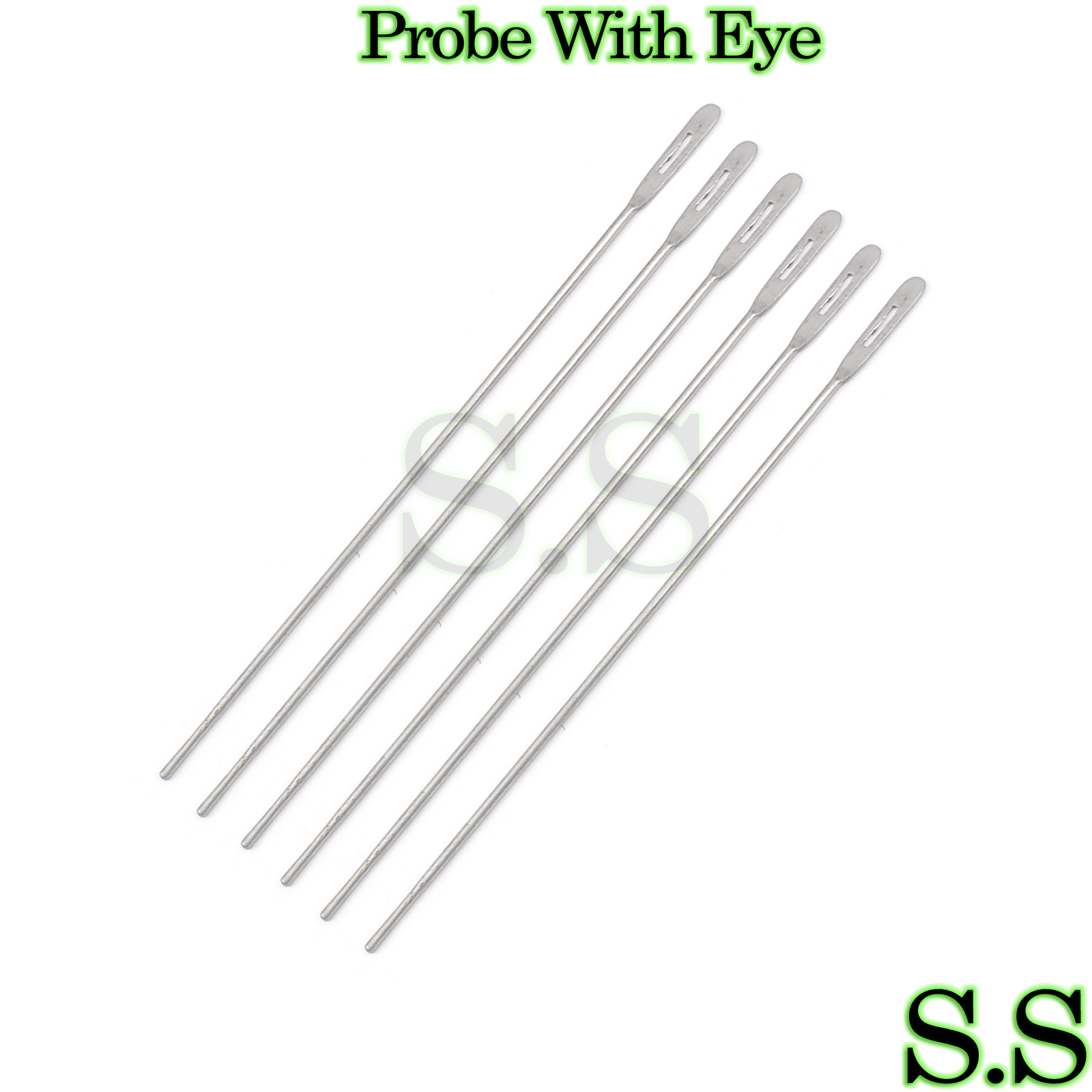 6 PCS PROBE WITH EYE 6″ SURGICAL DISSECTING INSTRUMENT
