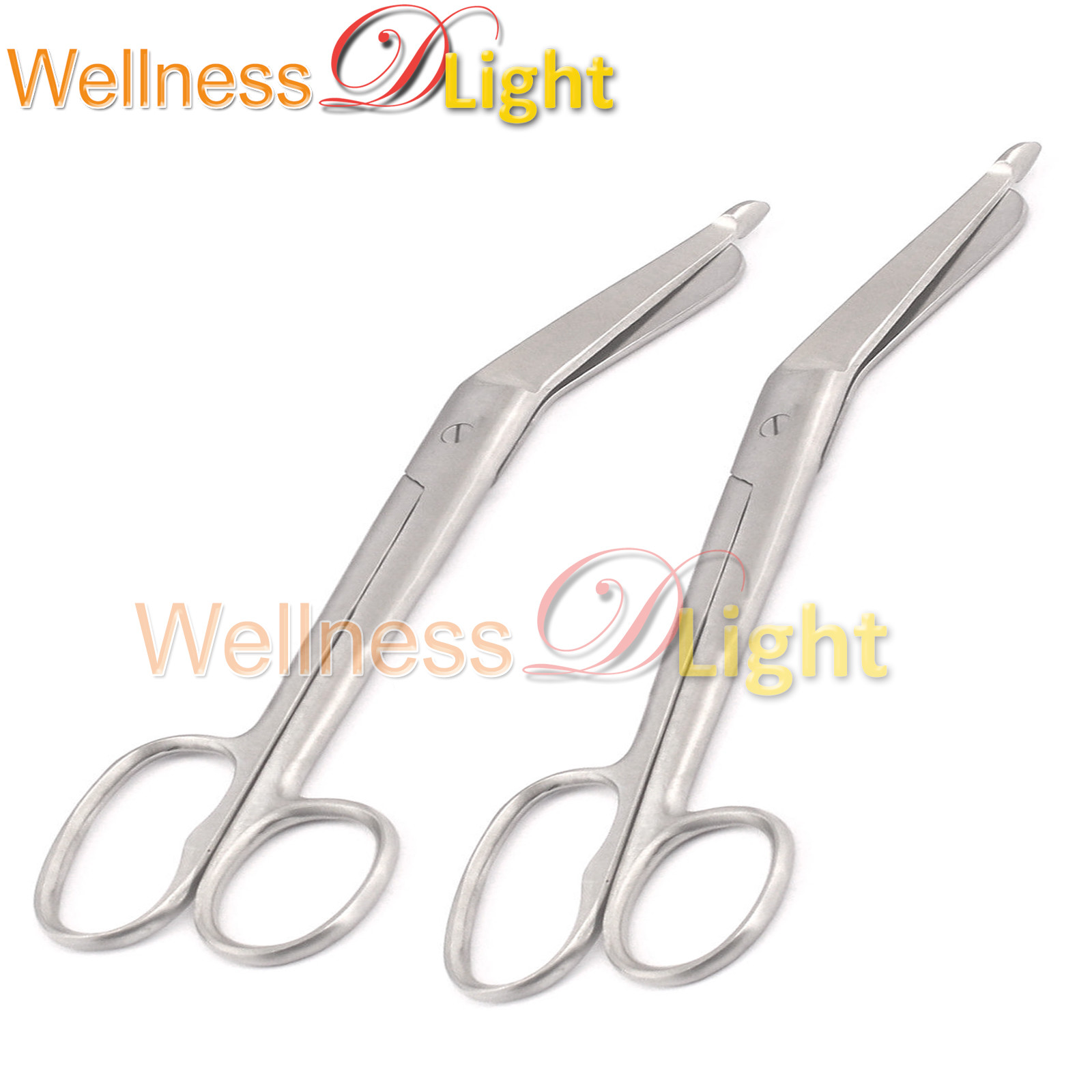 Wdl 2 Bandage Scissor Nurses Surgical Instrument W/one Large Ring 8.25″ Steel