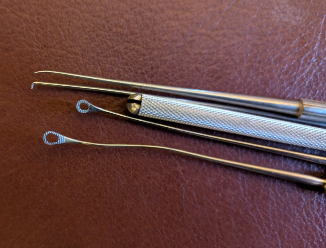 Storz ENT Myringotomy Instrument Set w/ Sterilization Case 3 Ear Nose Graspers