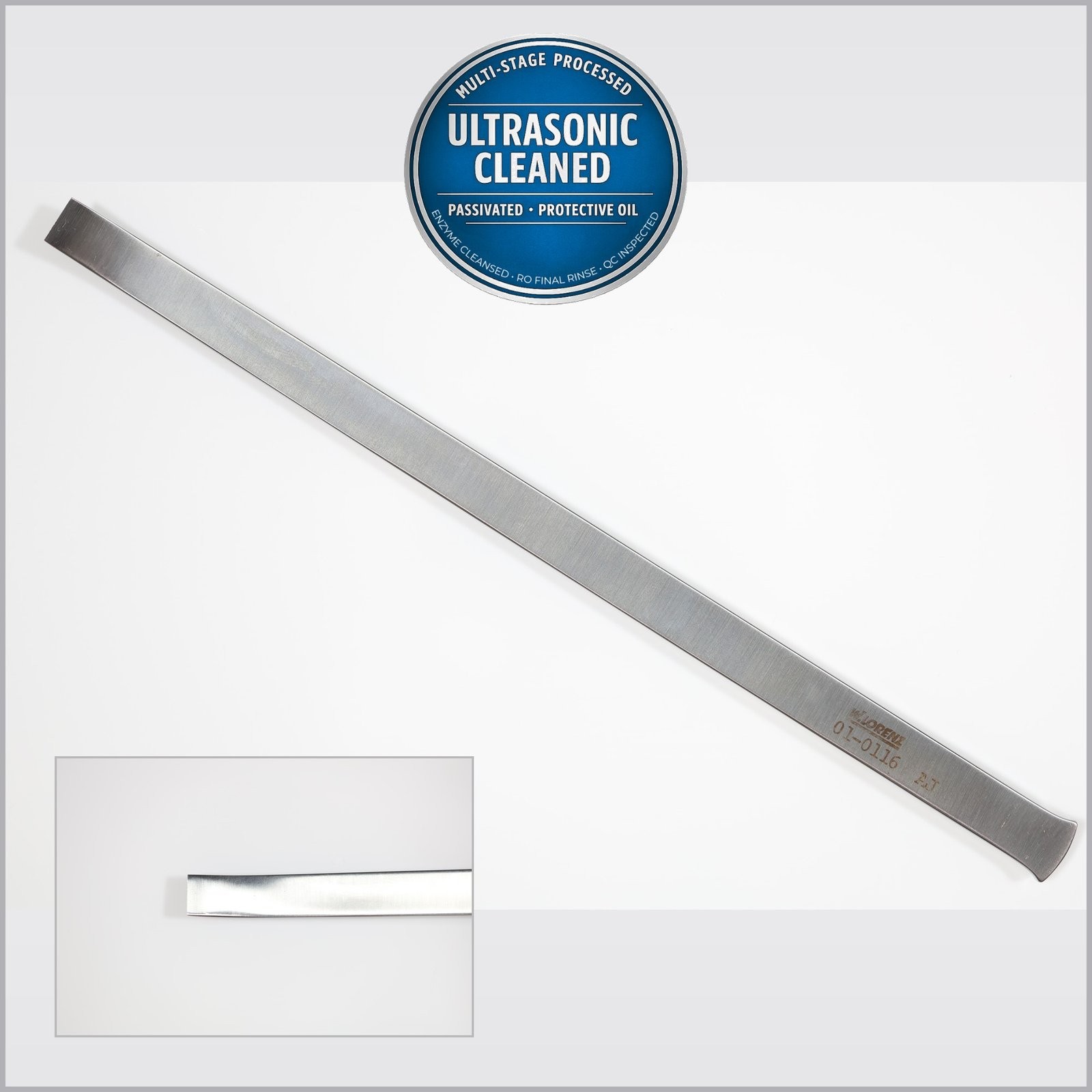 W. Lorenz 01-0116 Obwegeser Osteotome, Curved, 10mm Wide Blade, 9in