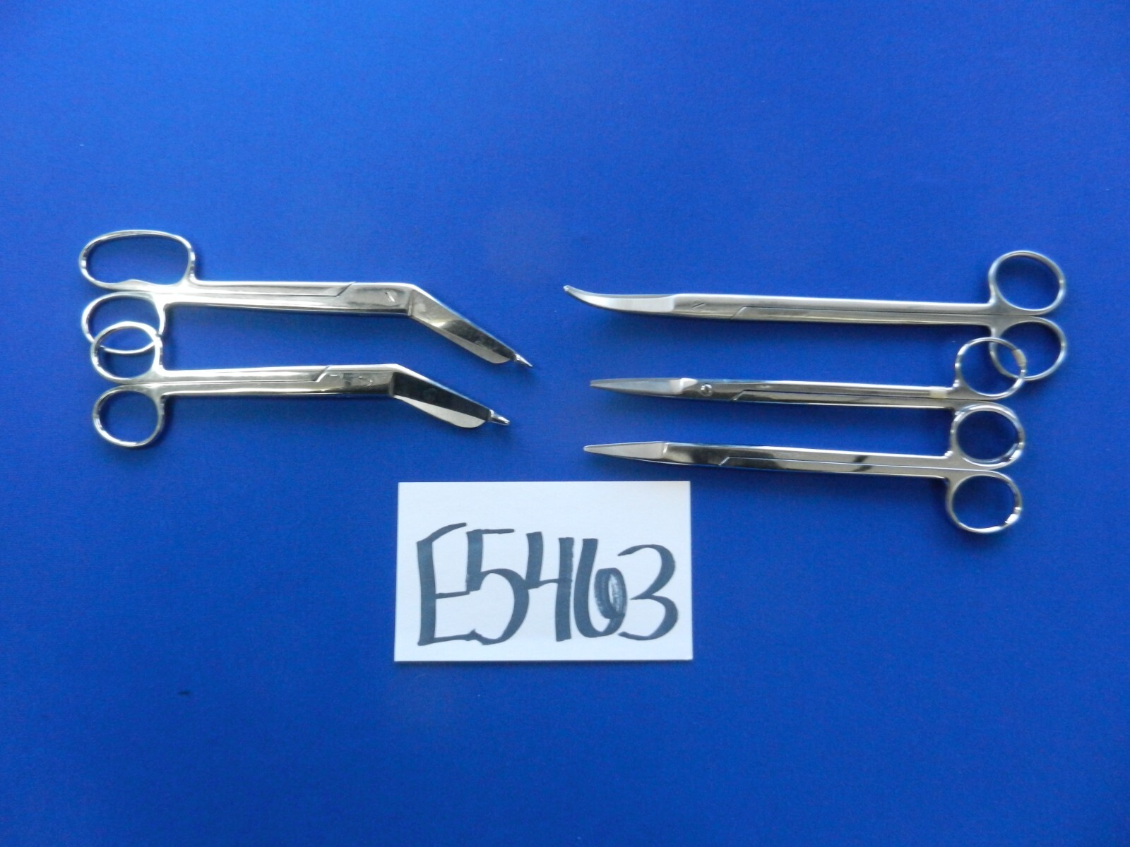 E5463 V. Mueller Weck Pilling Lot of 5 Curved Scissors Approx. 19-22.5cm Long
