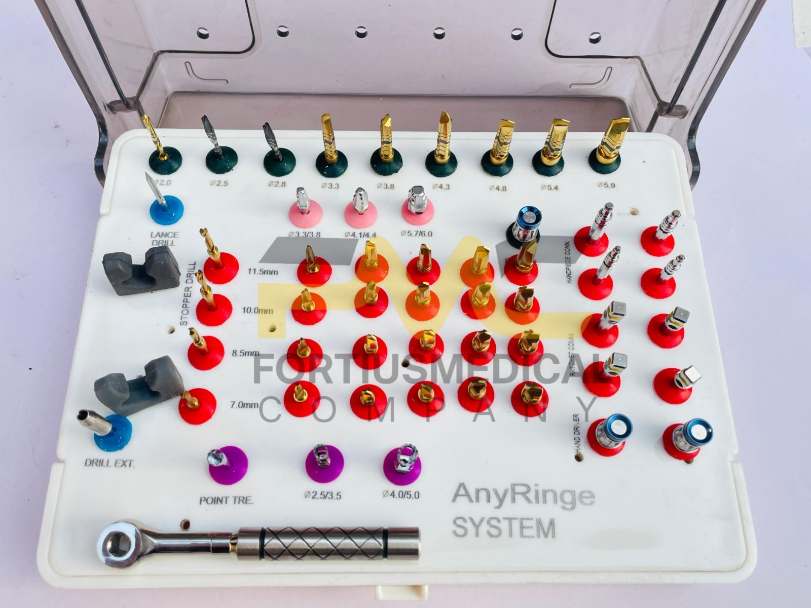 AnyRinge System Guided Drills Universal Dental Implant Guide & Positioning Kit