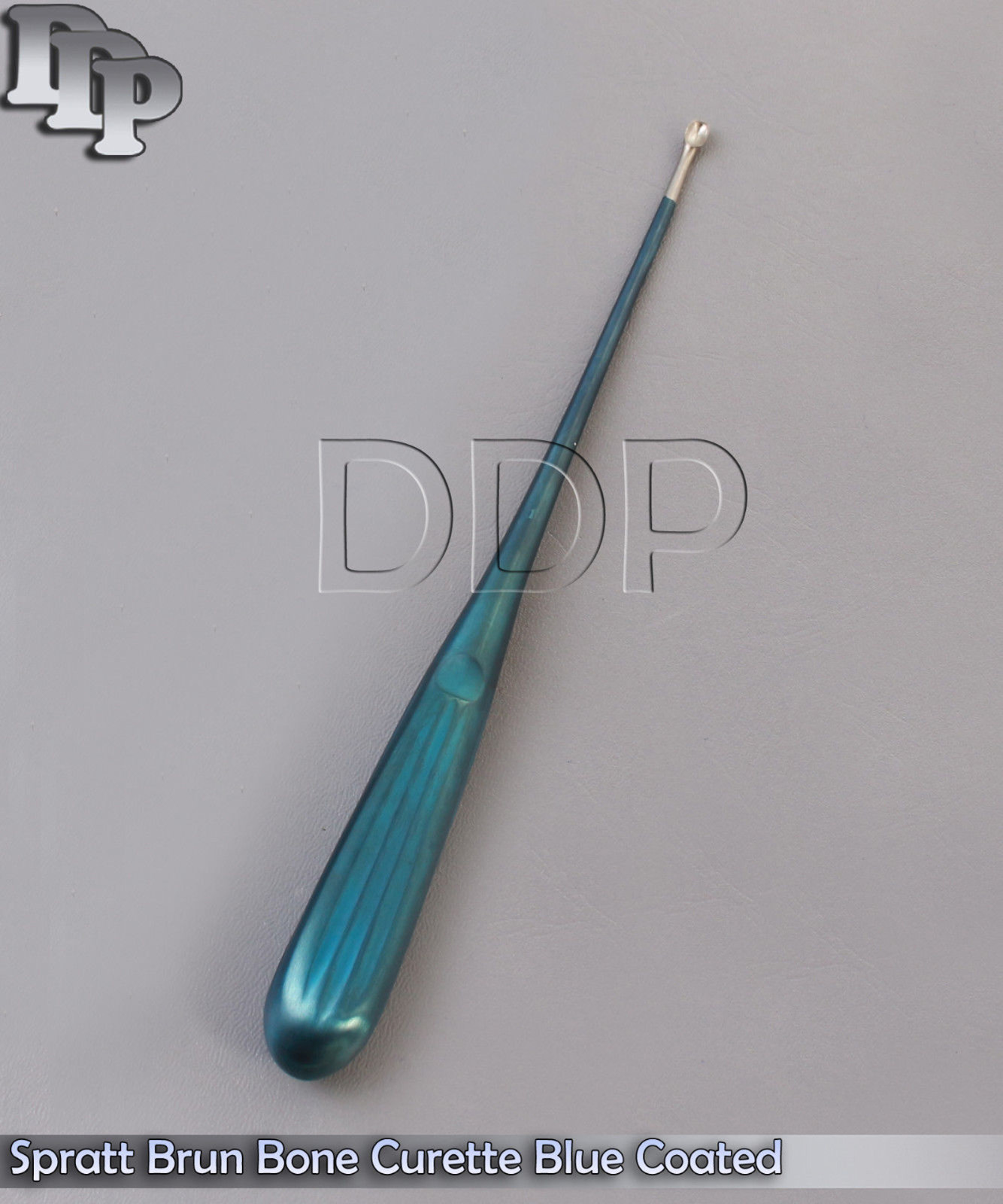Spratt Brun Bone Curette Size 2 Blue Coated Surgical Instrument