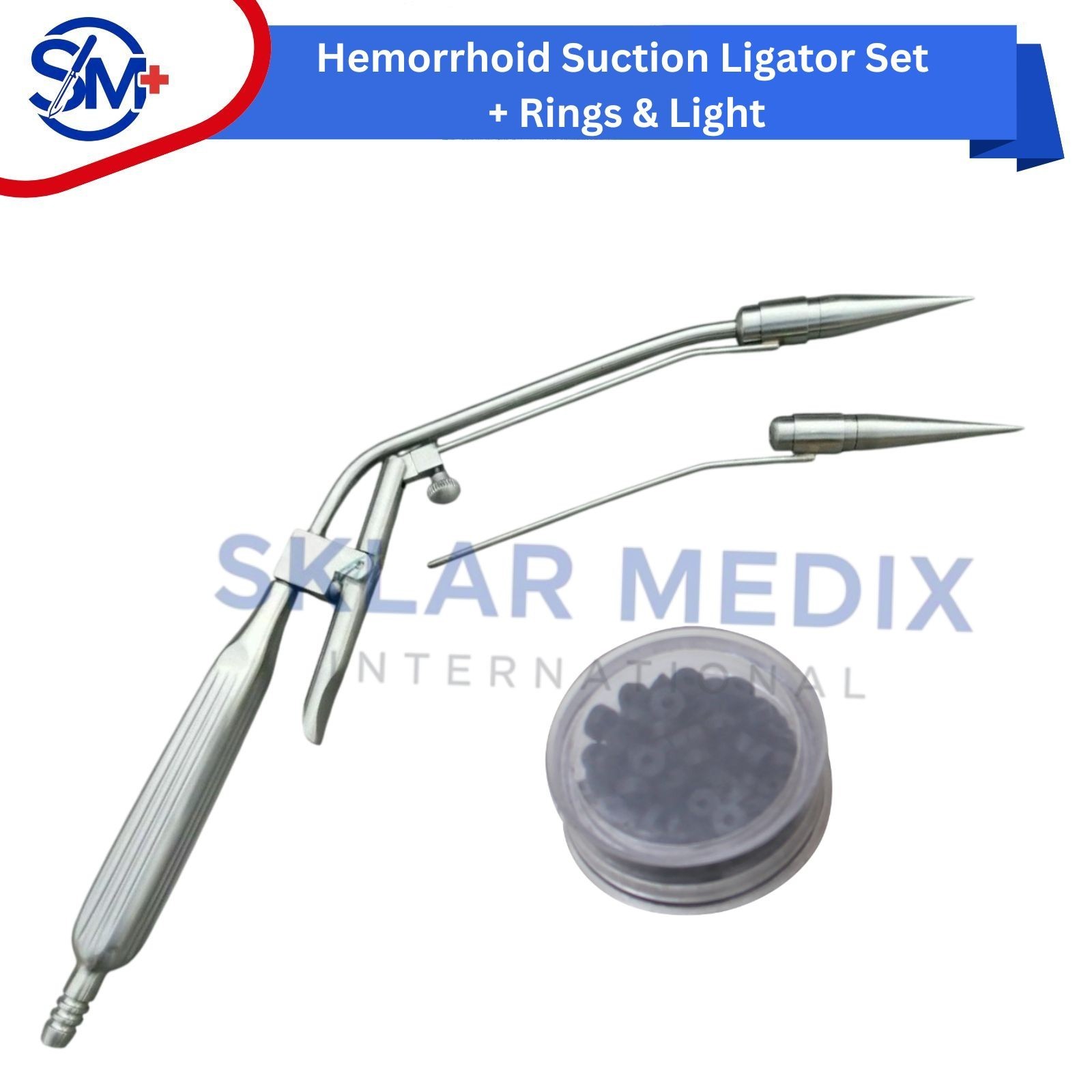 Hemorrhoid Suction Ligator with Proctoscope Anoscope Surgical Instruments German