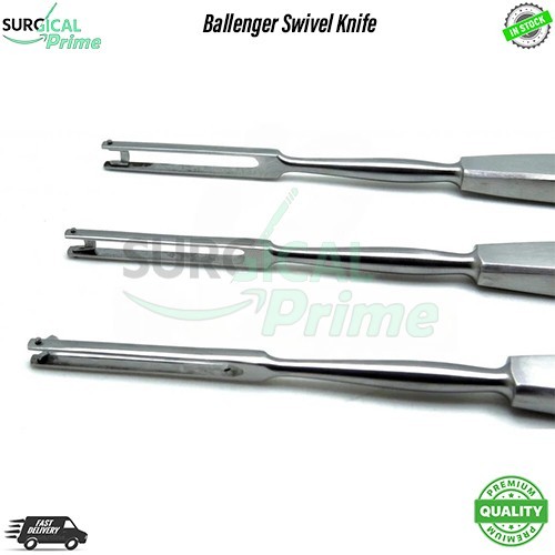 Set of 3 Ballenger Swivel Knife, 7.75 Straight Surgical instruments