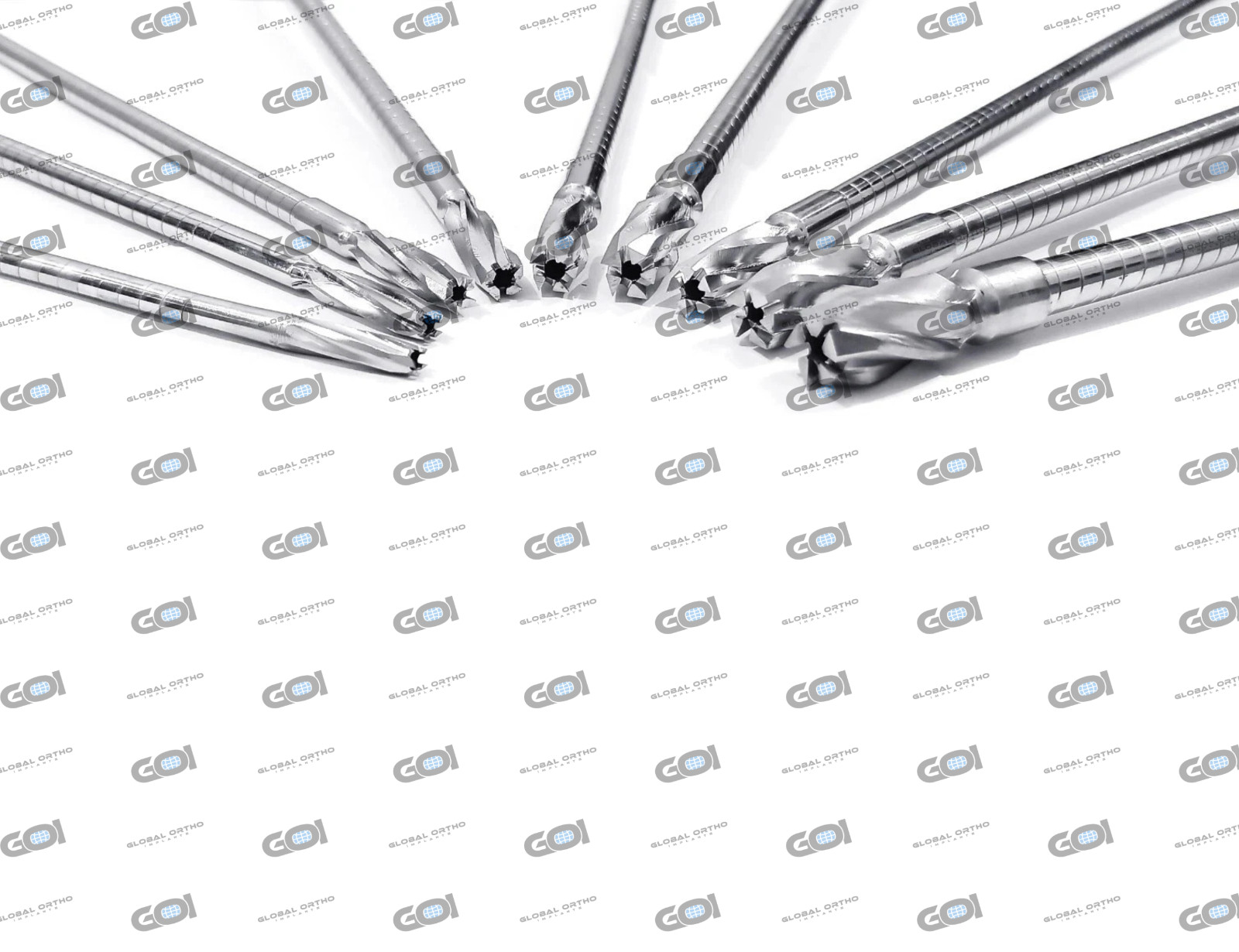 Cannulated Flexible Reamers Set 6–12mm Intramedullary Reamer Kit 7 Pcs SS 316-L